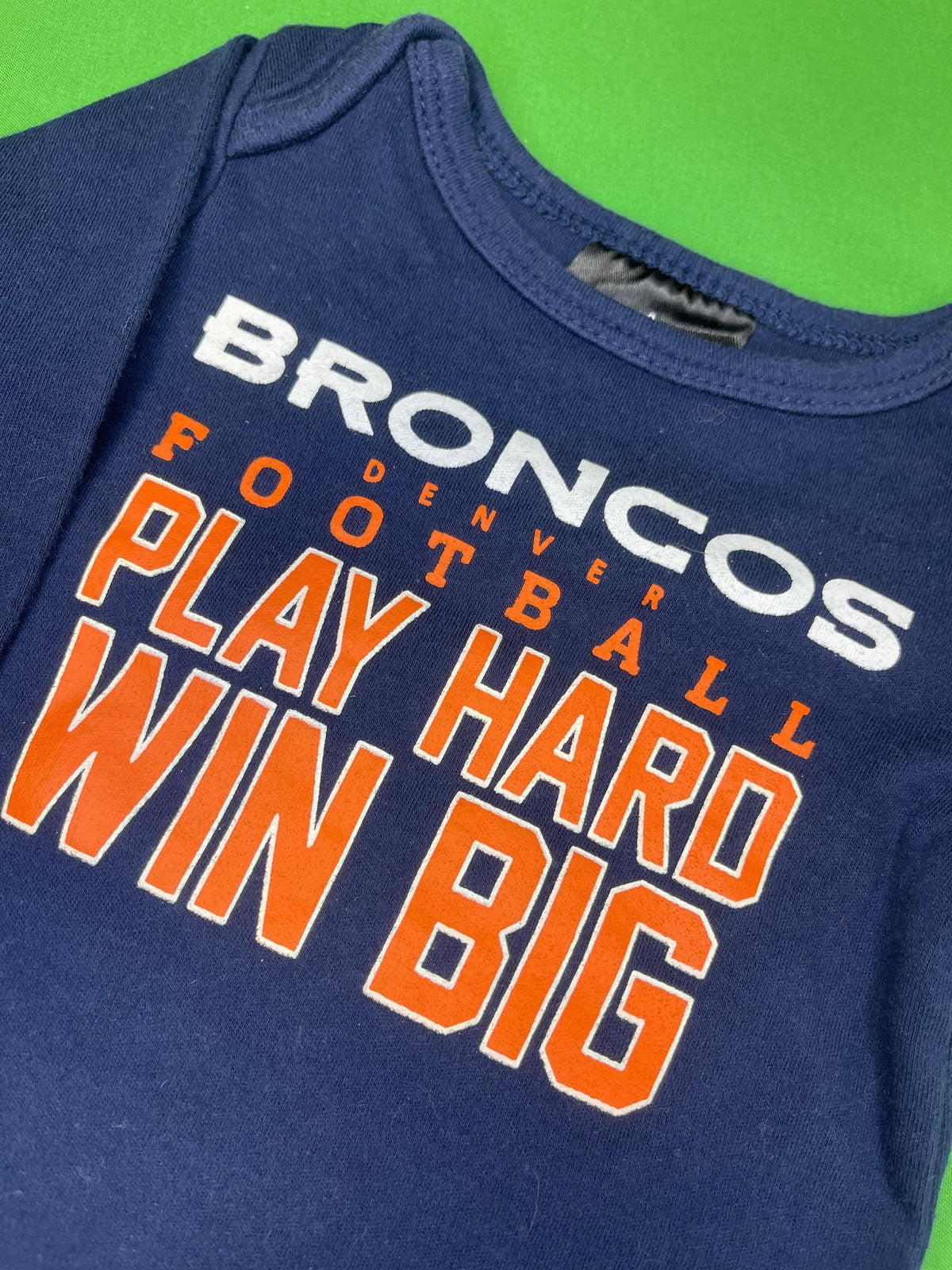 NFL Denver Broncos Blue Long Sleeve Bodysuit 0-3 months