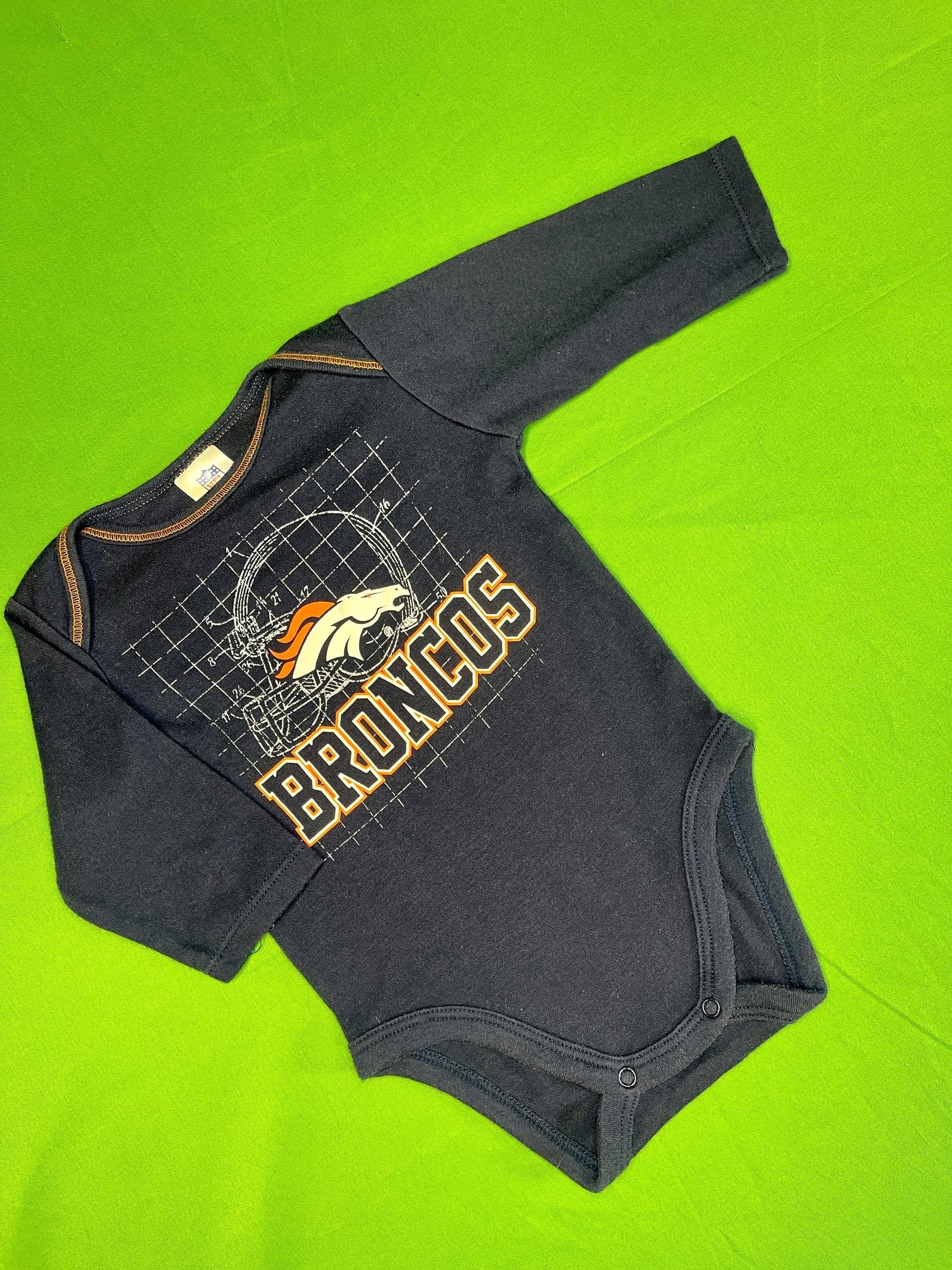 NFL Denver Broncos Blue Long Sleeve Bodysuit 0-3 months