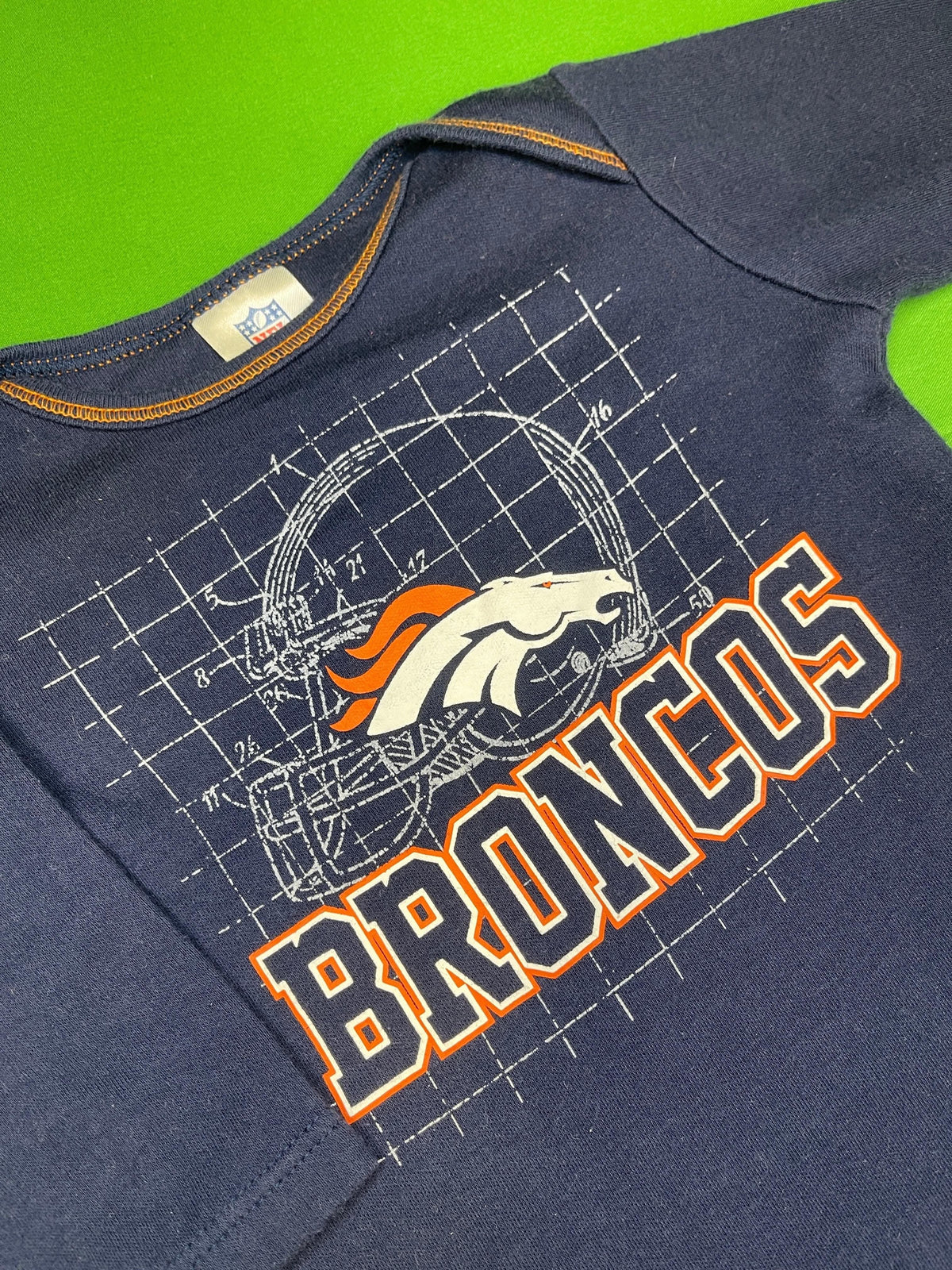 NFL Denver Broncos Blue Long Sleeve Bodysuit 0-3 months