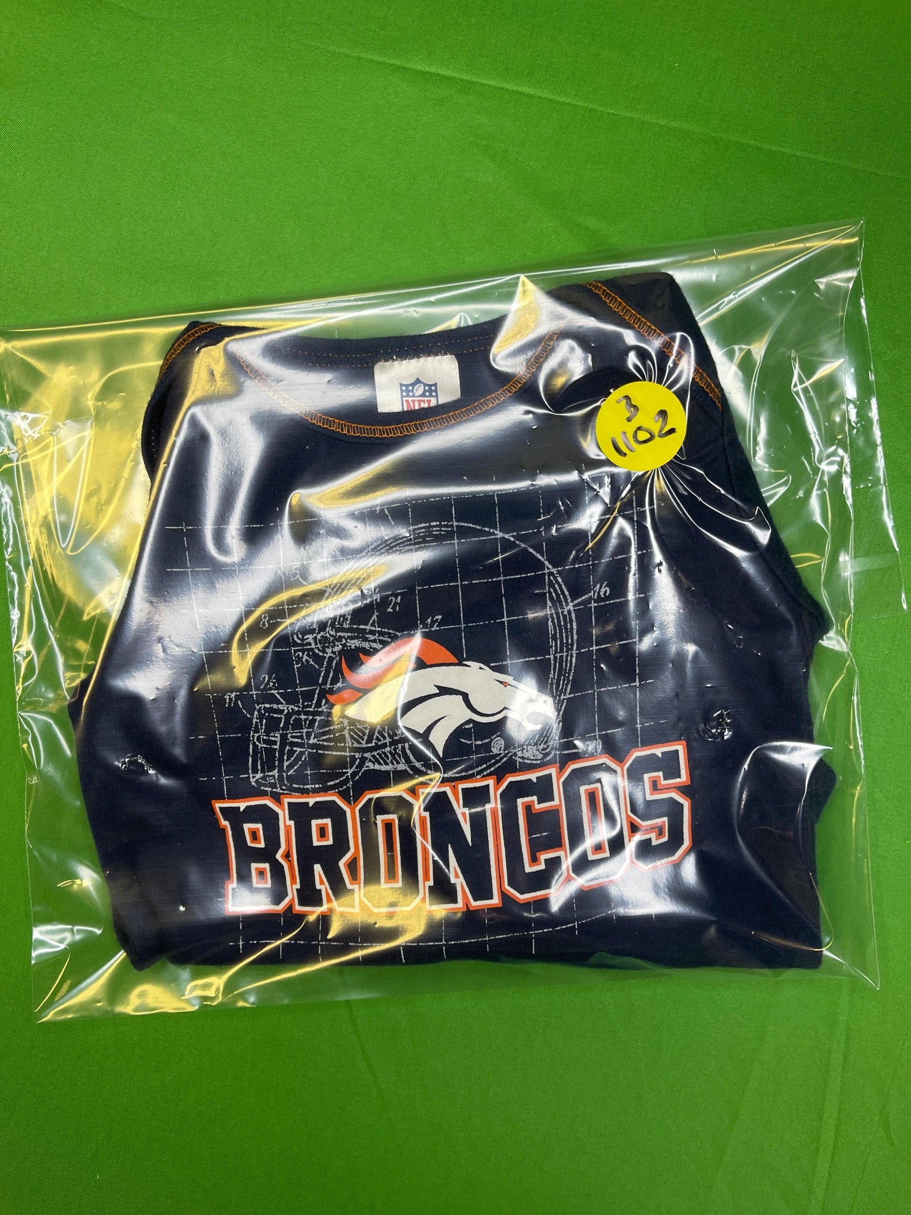 NFL Denver Broncos Blue Long Sleeve Bodysuit 0-3 months