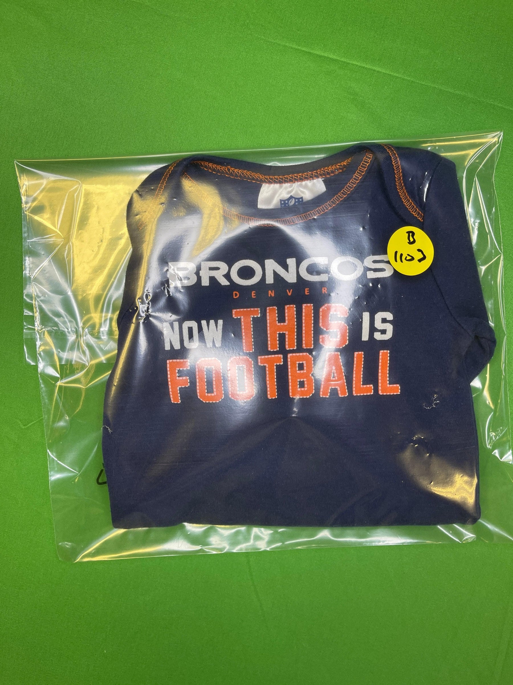 NFL Denver Broncos Blue Long Sleeve Bodysuit 0-3 months