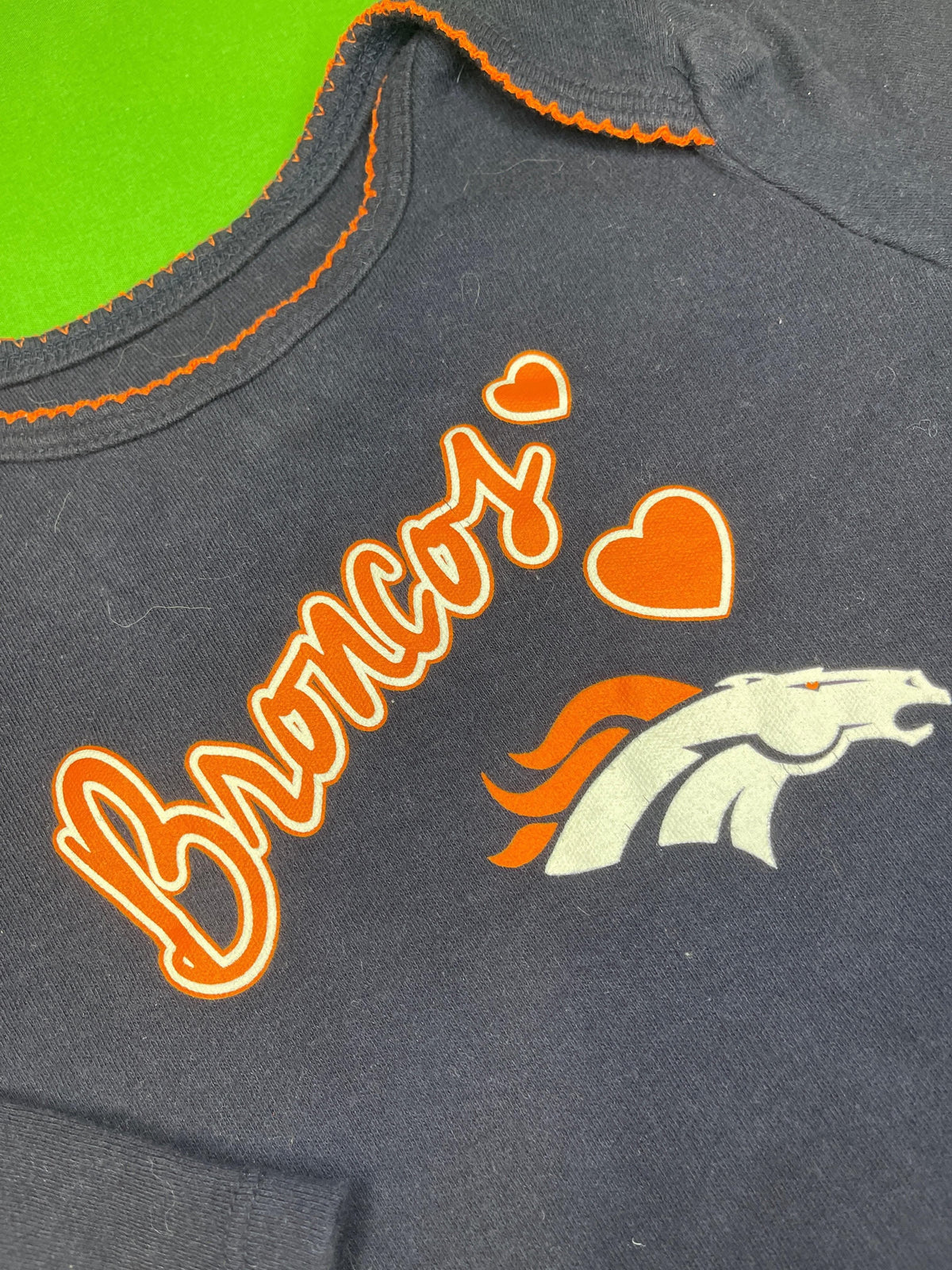 NFL Denver Broncos Blue Long Sleeve Bodysuit 9-12 months