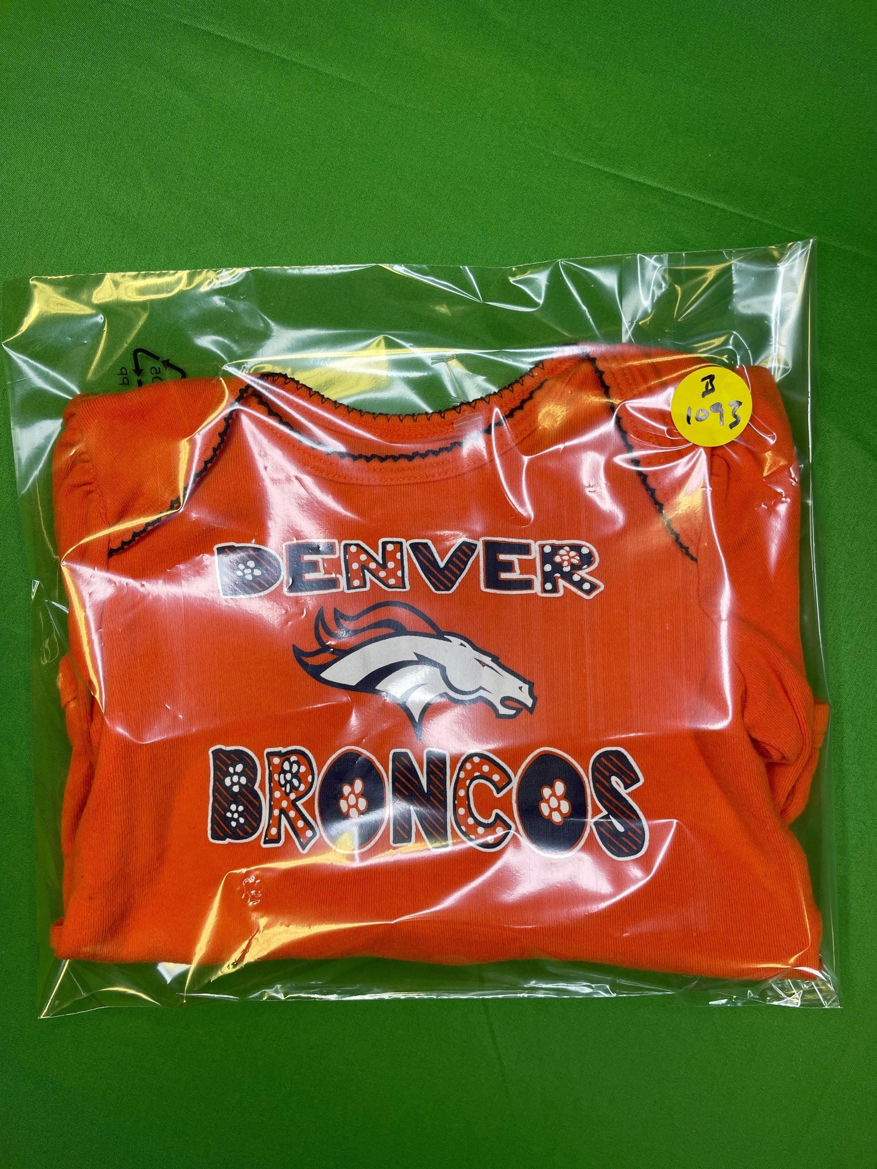 NFL Denver Broncos Orange Long Sleeve Bodysuit 18 months