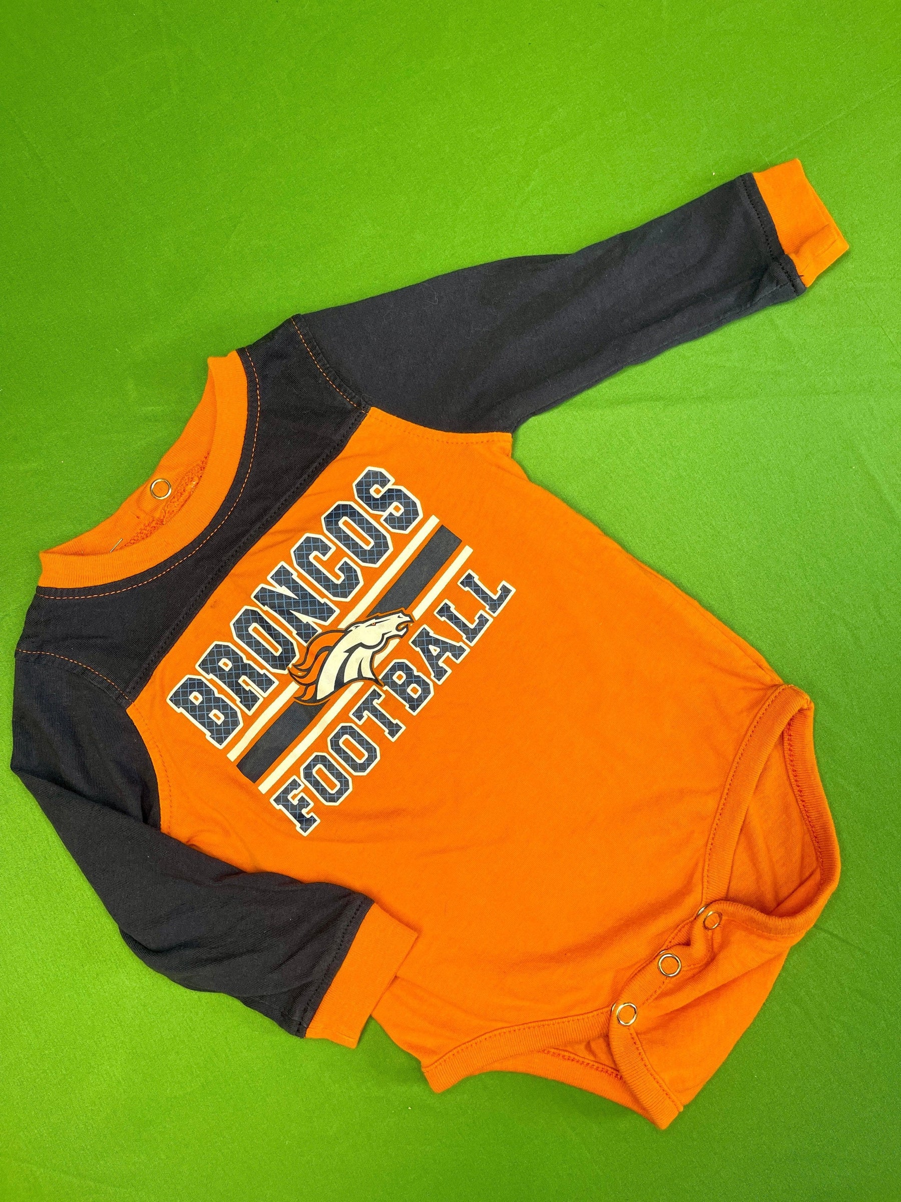 NFL Denver Broncos Orange Long Sleeve Bodysuit 6-9 months