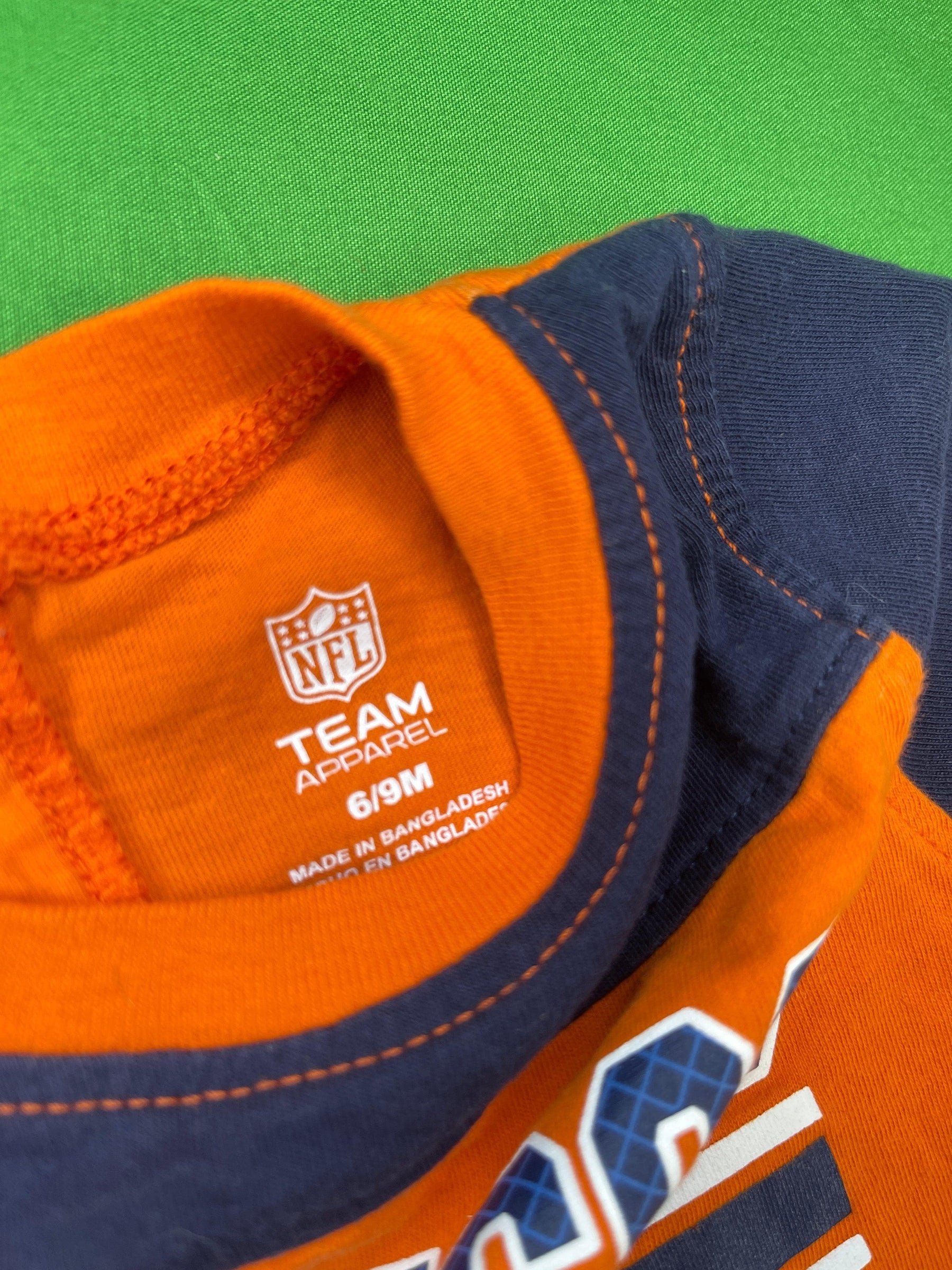 NFL Denver Broncos Orange Long Sleeve Bodysuit 6-9 months