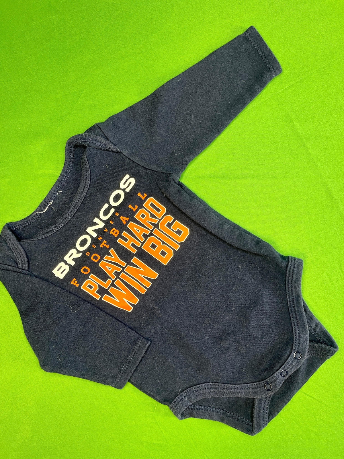 NFL Denver Broncos Blue Long Sleeve Bodysuit 3-6 months