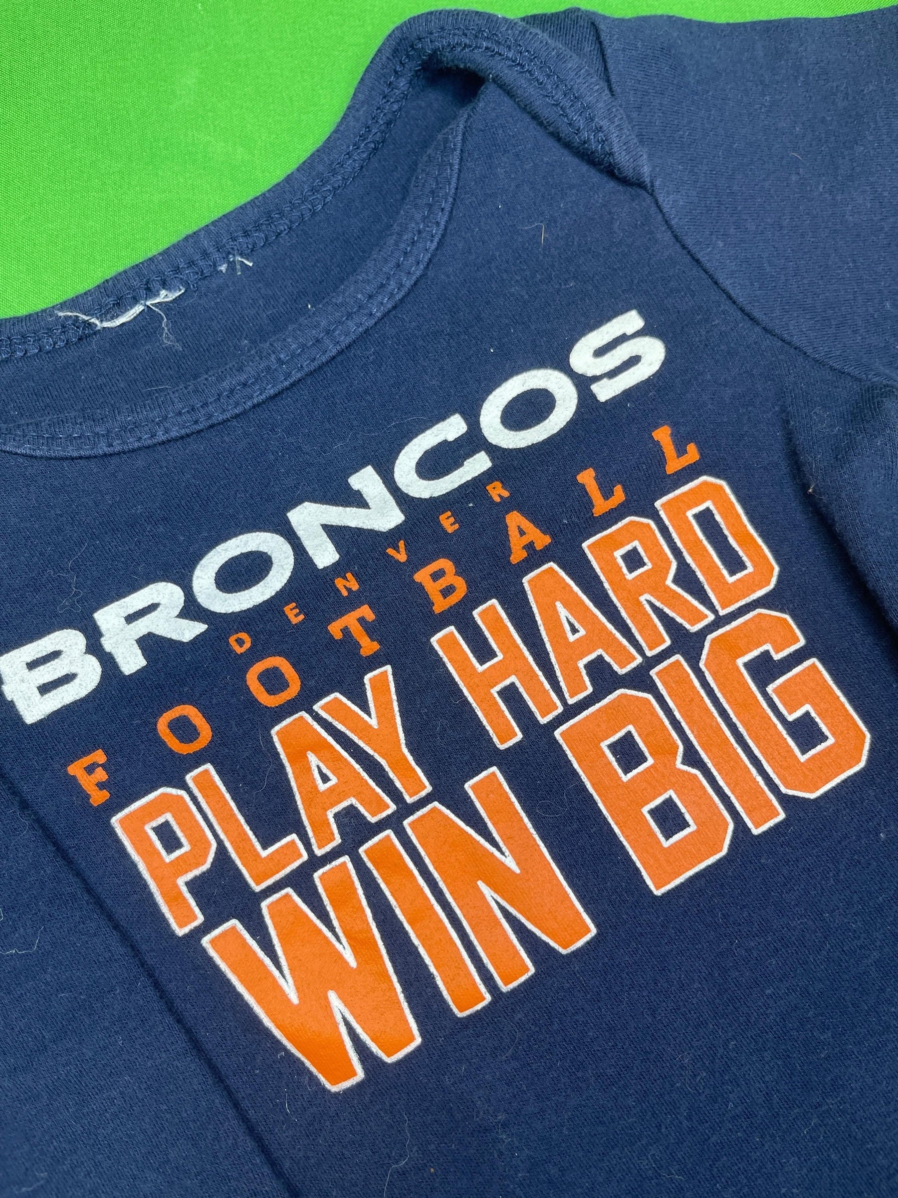 NFL Denver Broncos Blue Long Sleeve Bodysuit 3-6 months