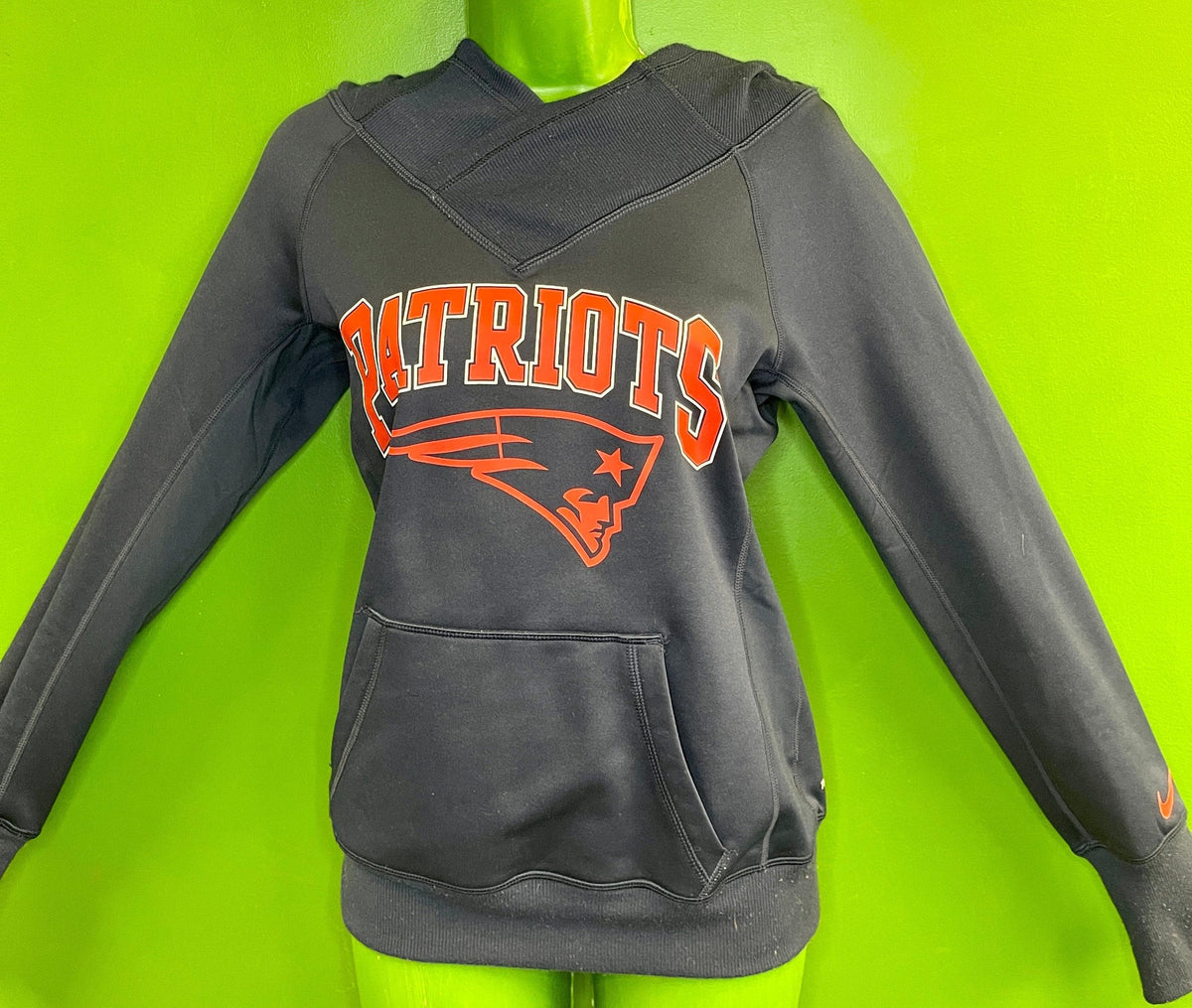 NFL New England Patriots Funnel Neck Pullover Hoodie Women's X-Small