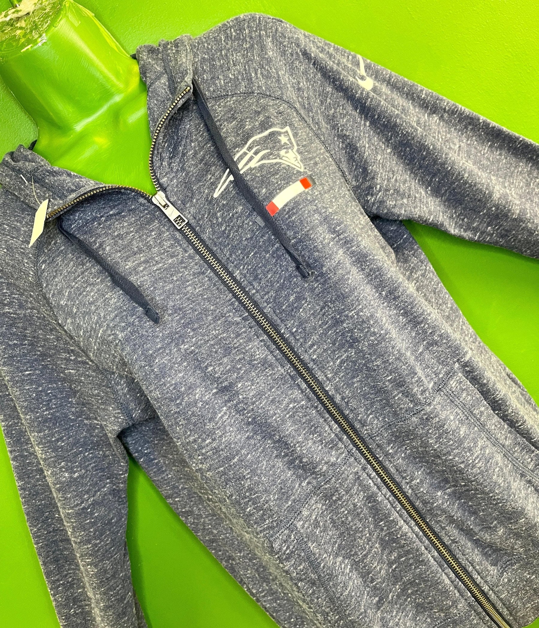 NFL New England Patriots Heathered Full Zip Hoodie Women's Medium