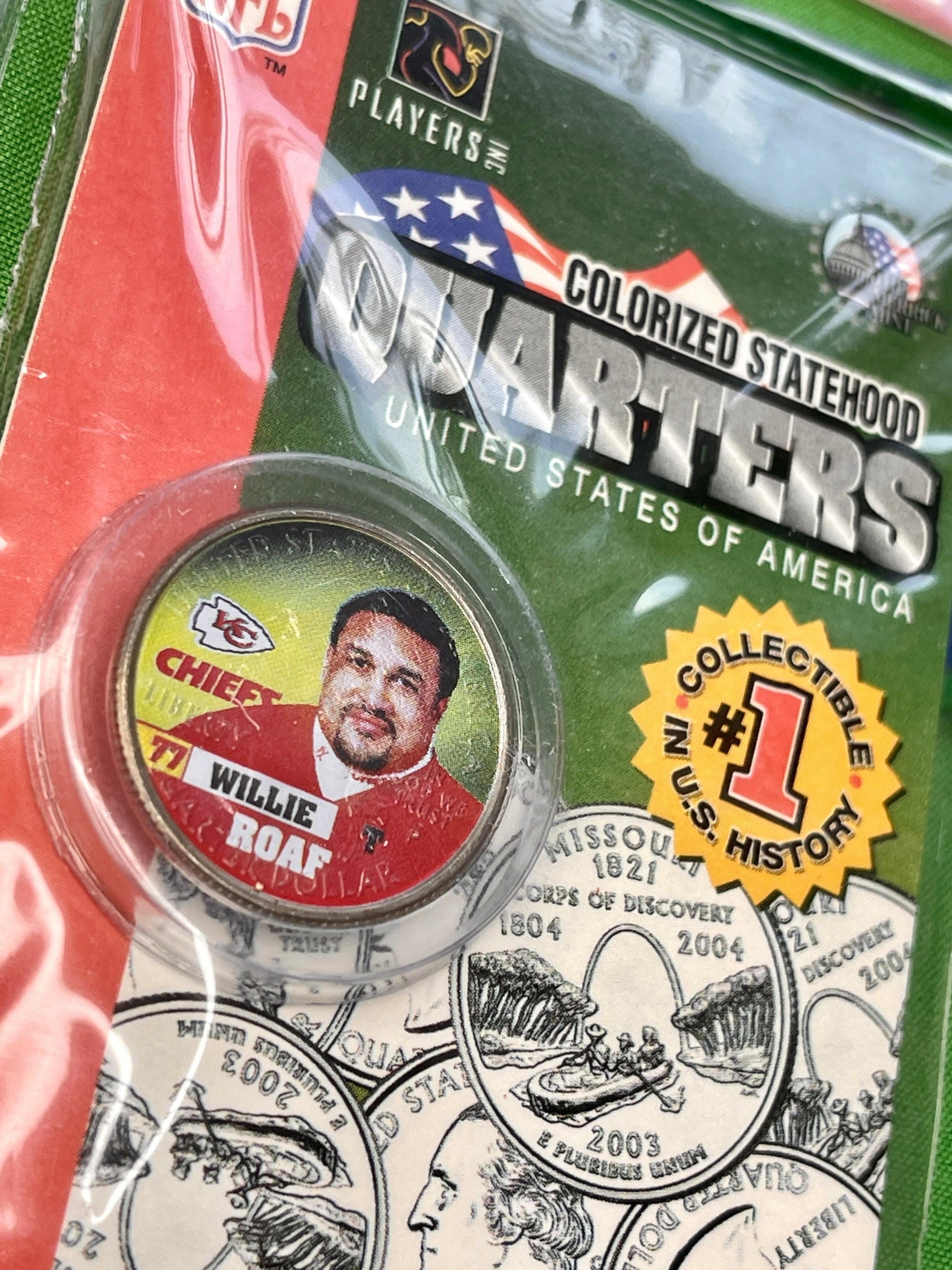 NFL Kansas City Chiefs Collection of 10 Colorized Statehood Coins Collectable