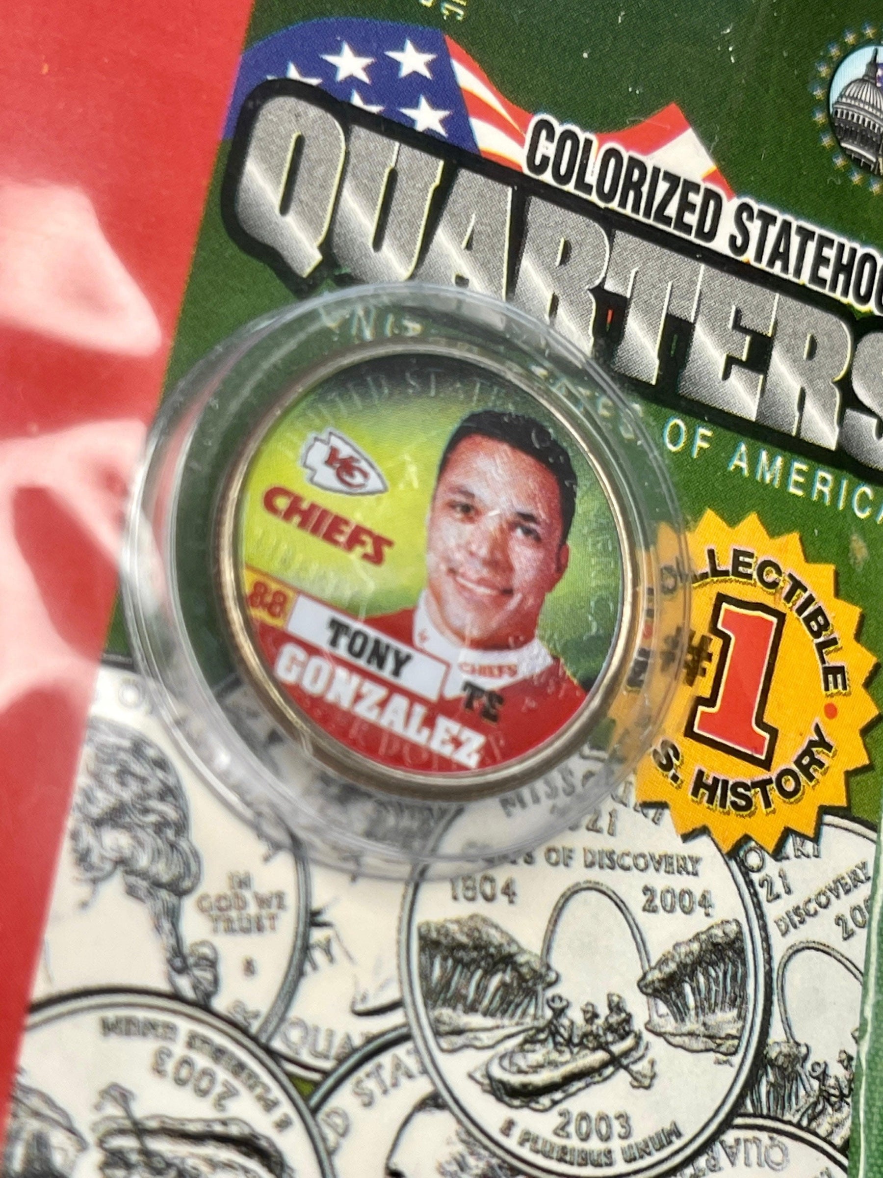 NFL Kansas City Chiefs Collection of 10 Colorized Statehood Coins Collectable
