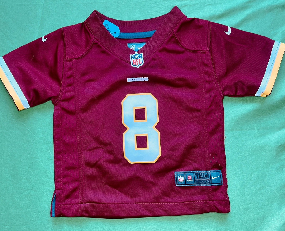 NFL Washington Commanders (Redskins) Cousins #8 Game Jersey 12 months