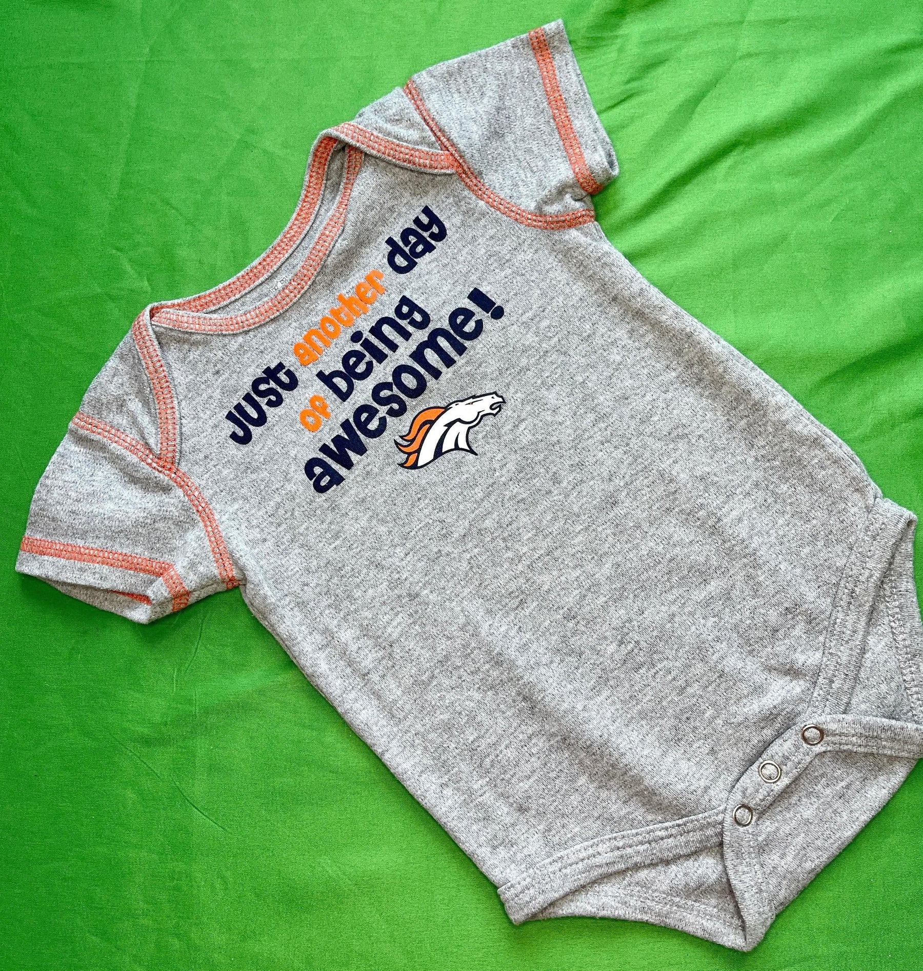 NFL Denver Broncos Grey Bodysuit 12 months