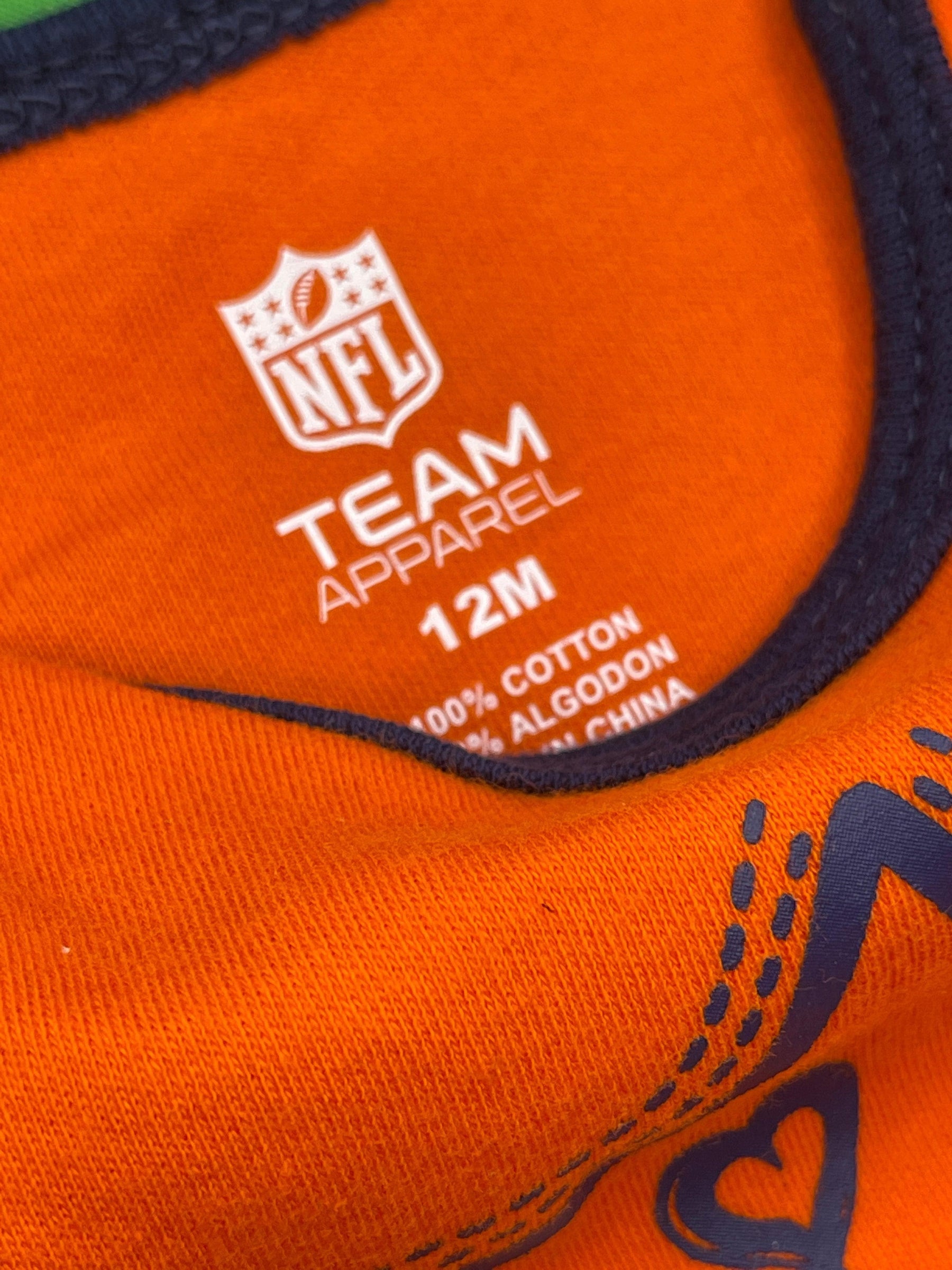 NFL Denver Broncos Orange Bodysuit 12 months