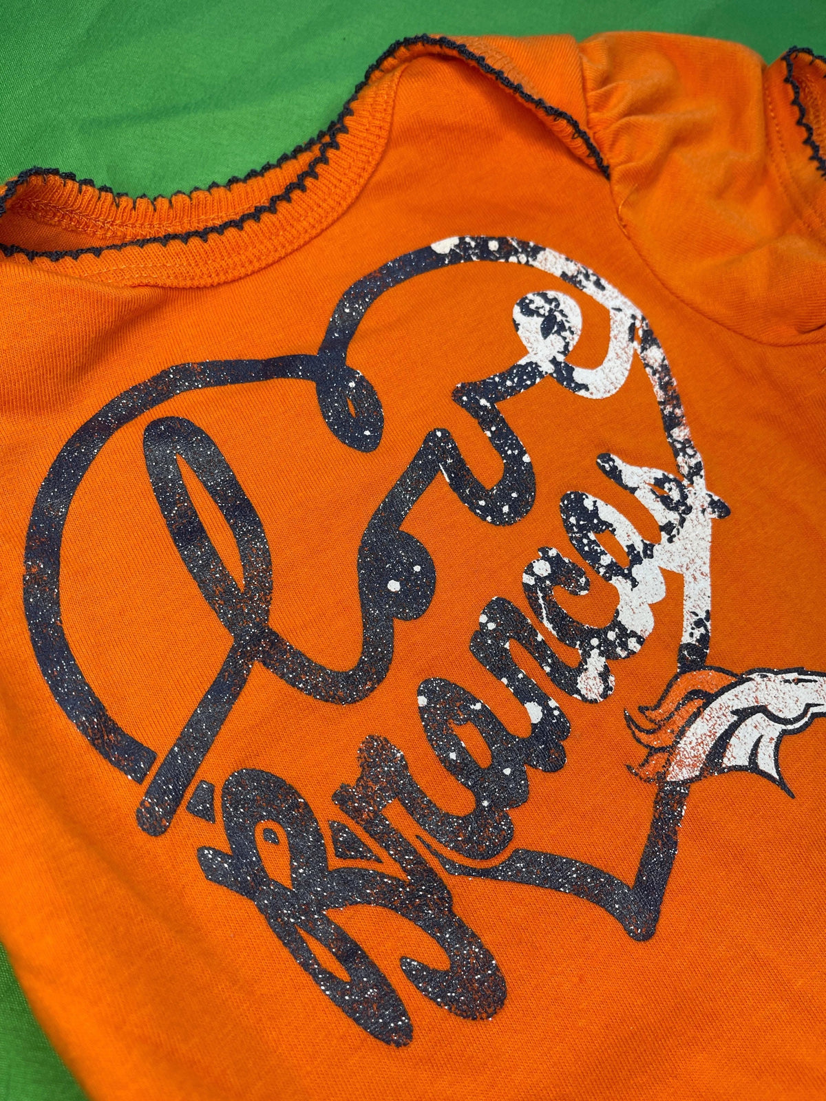 NFL Denver Broncos Ruffled Bodysuit Outfit 3-6 months