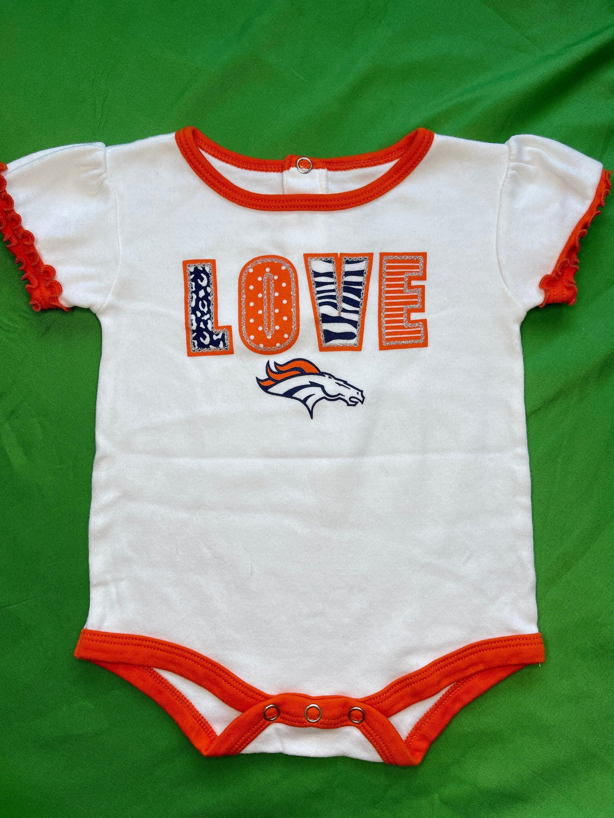 NFL Denver Broncos White Bodysuit 3-6 months
