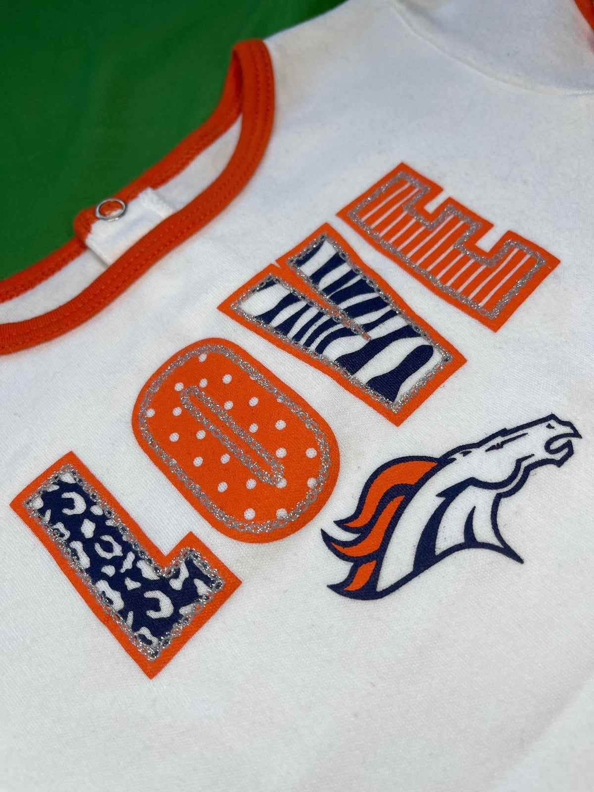 NFL Denver Broncos White Bodysuit 3-6 months