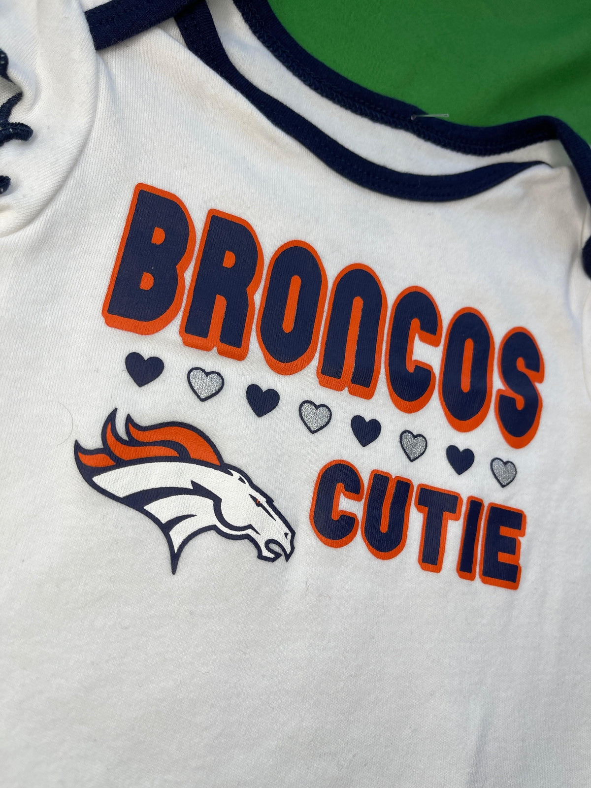 NFL Denver Broncos White Bodysuit 3-6 months