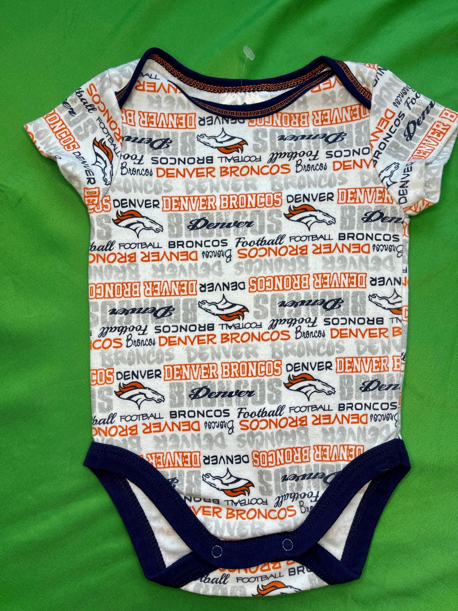 NFL Denver Broncos White Bodysuit 3-6 months