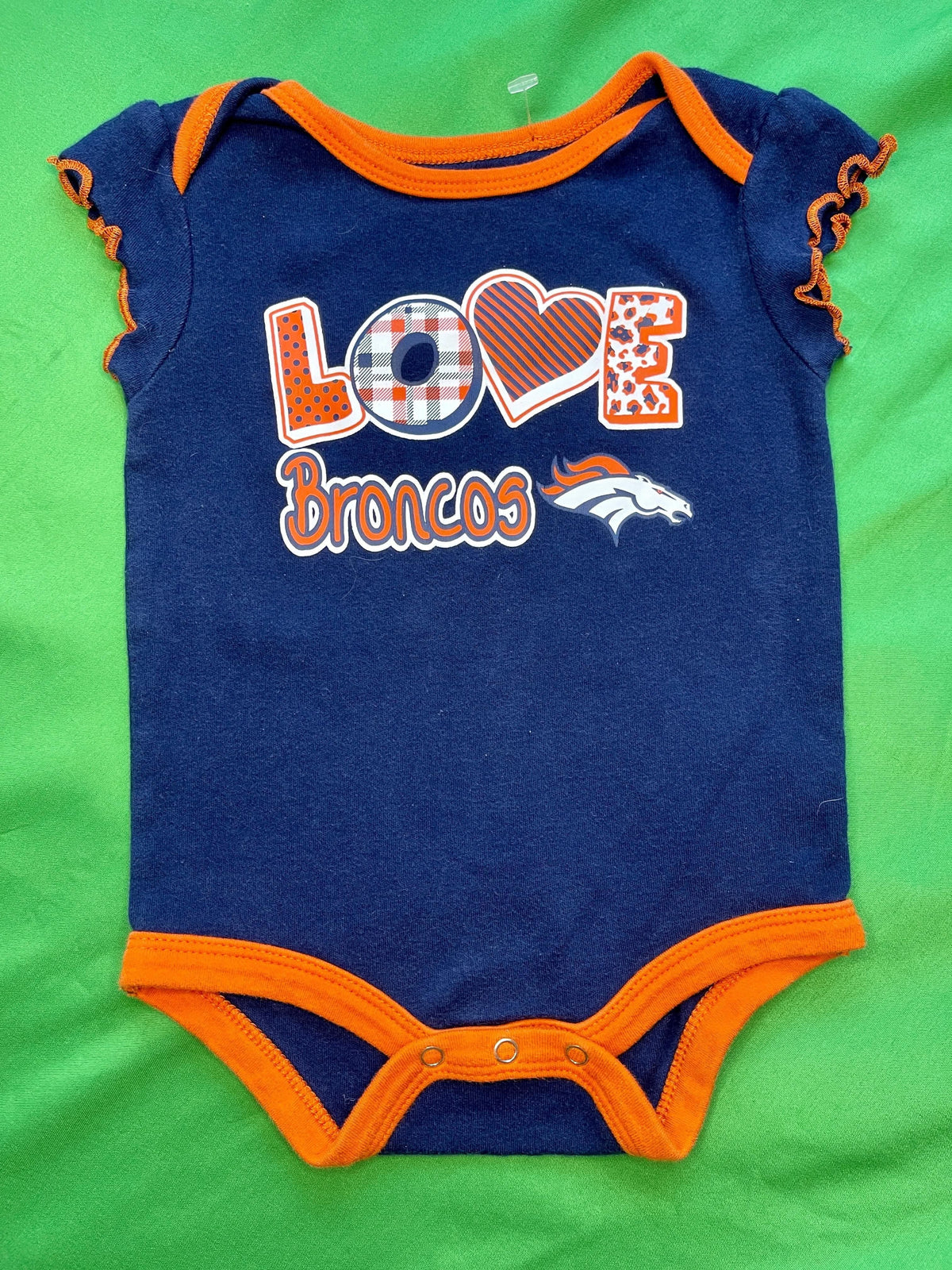 NFL Denver Broncos Dark Blue Bodysuit 3-6 months