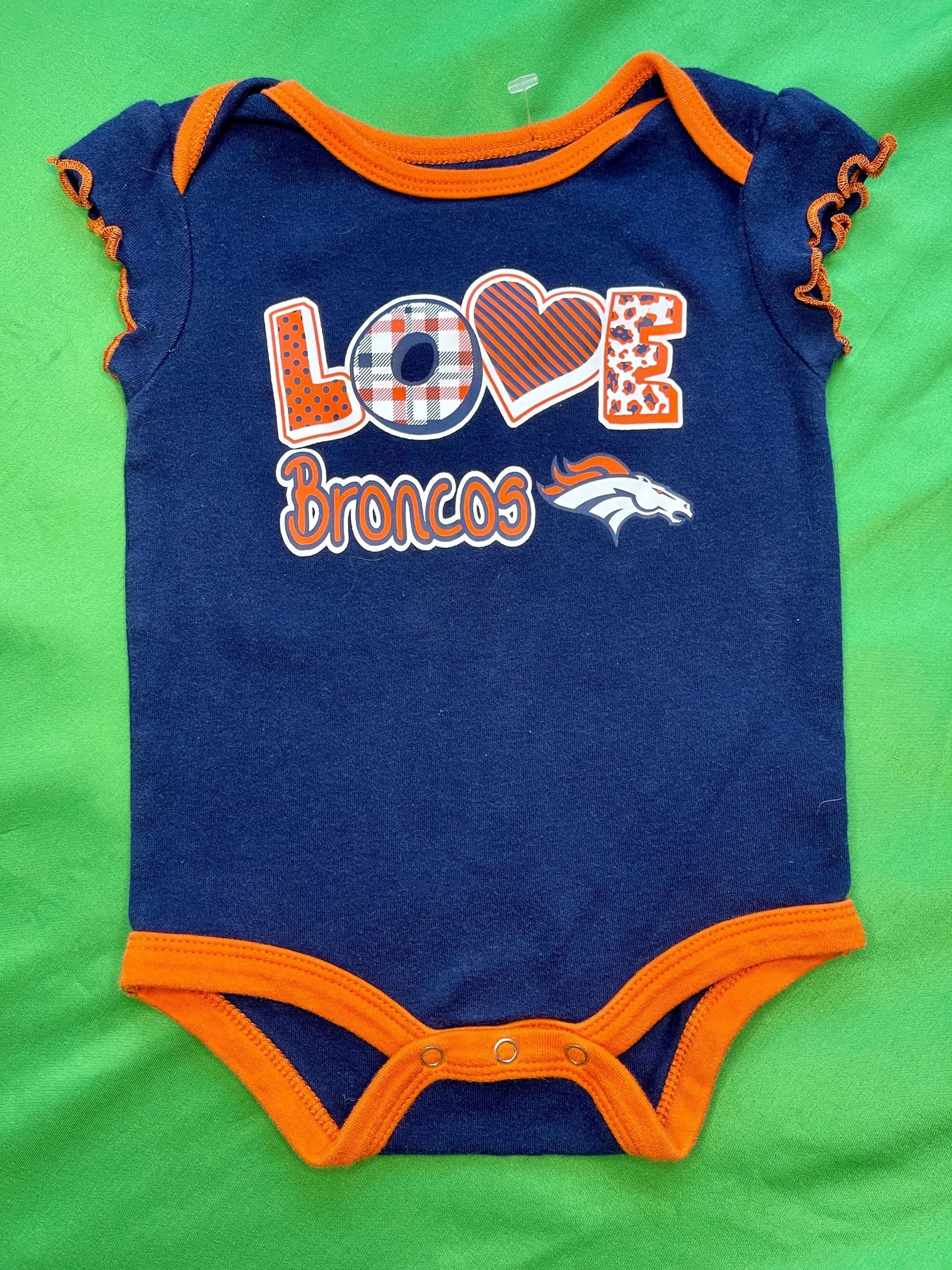 NFL Denver Broncos Dark Blue Bodysuit 3-6 months
