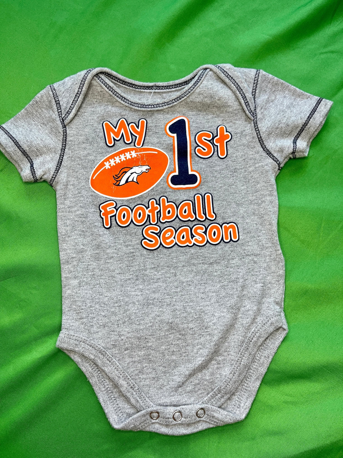 NFL Denver Broncos Grey Bodysuit 3-6 months