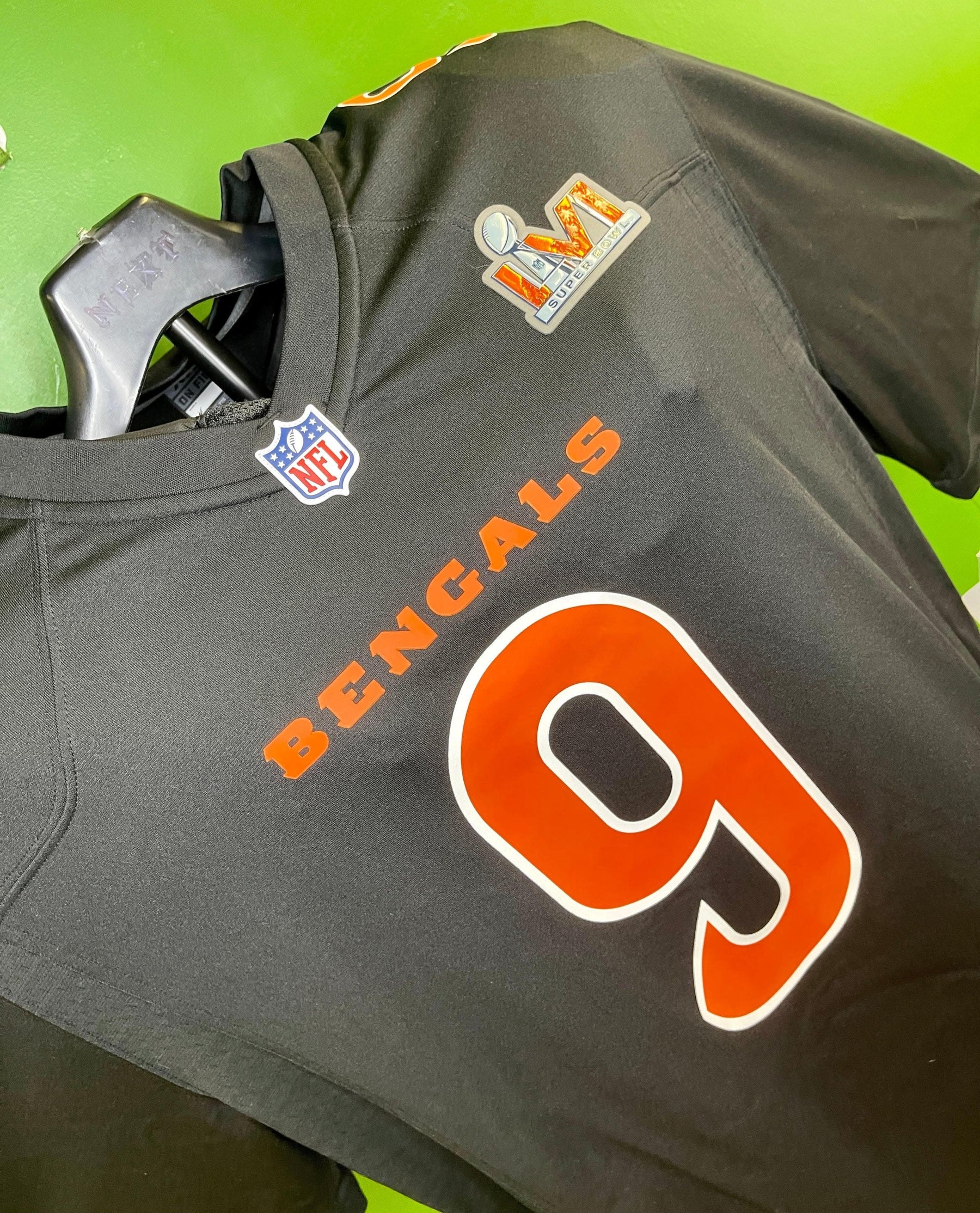 NFL Cincinnati Bengals Joe Burrow #9 Game Jersey SB LVI Men's XL NWT