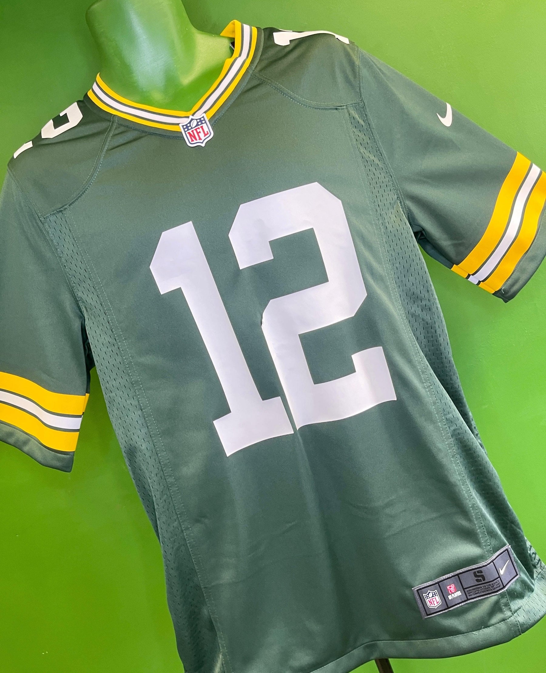NFL Green Bay Packers Aaron Rodgers #12 Game Jersey Men's Small New w/Defect