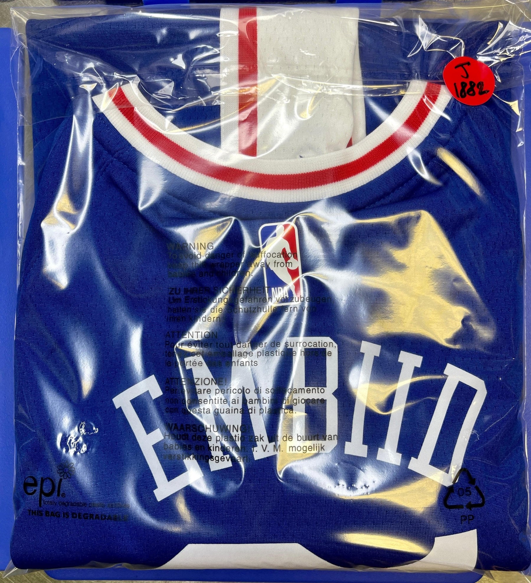 NBA Philadelphia 76ers Joel Embiid #21 2021/22 Player Jersey Youth X-Large 18-20 NWT