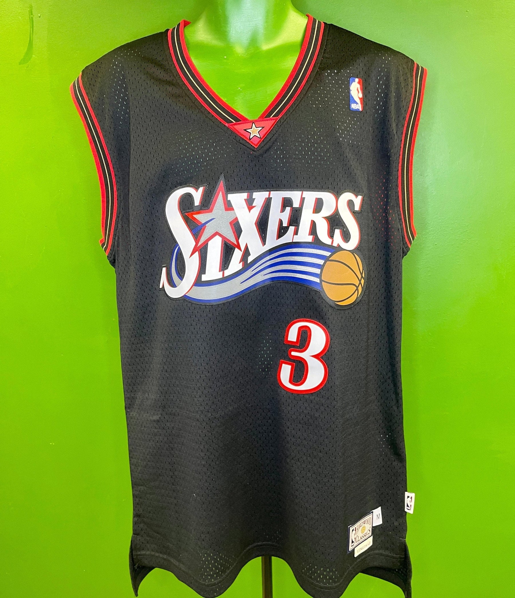 NBA Philadelphia 76ers Allen Iverson #3 Adidas Hardwood Classics Retro Stitched Jersey Men's Medium NWT