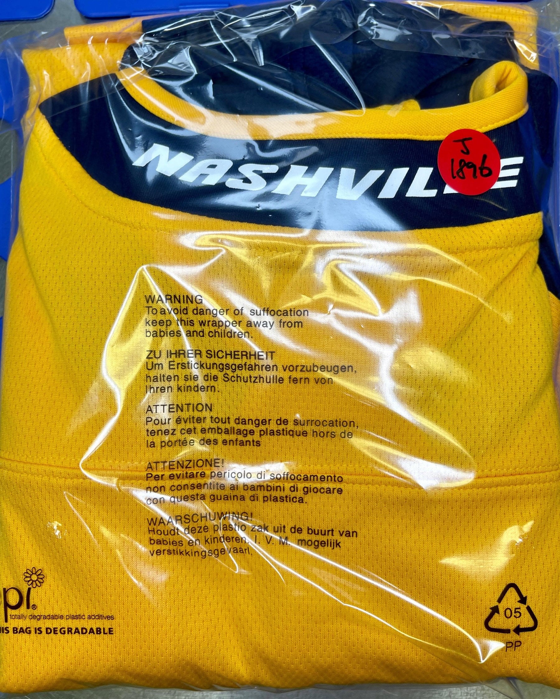 NHL Nashville Predators Fanatics Breakaway Jersey Stitched Men's Large NWT