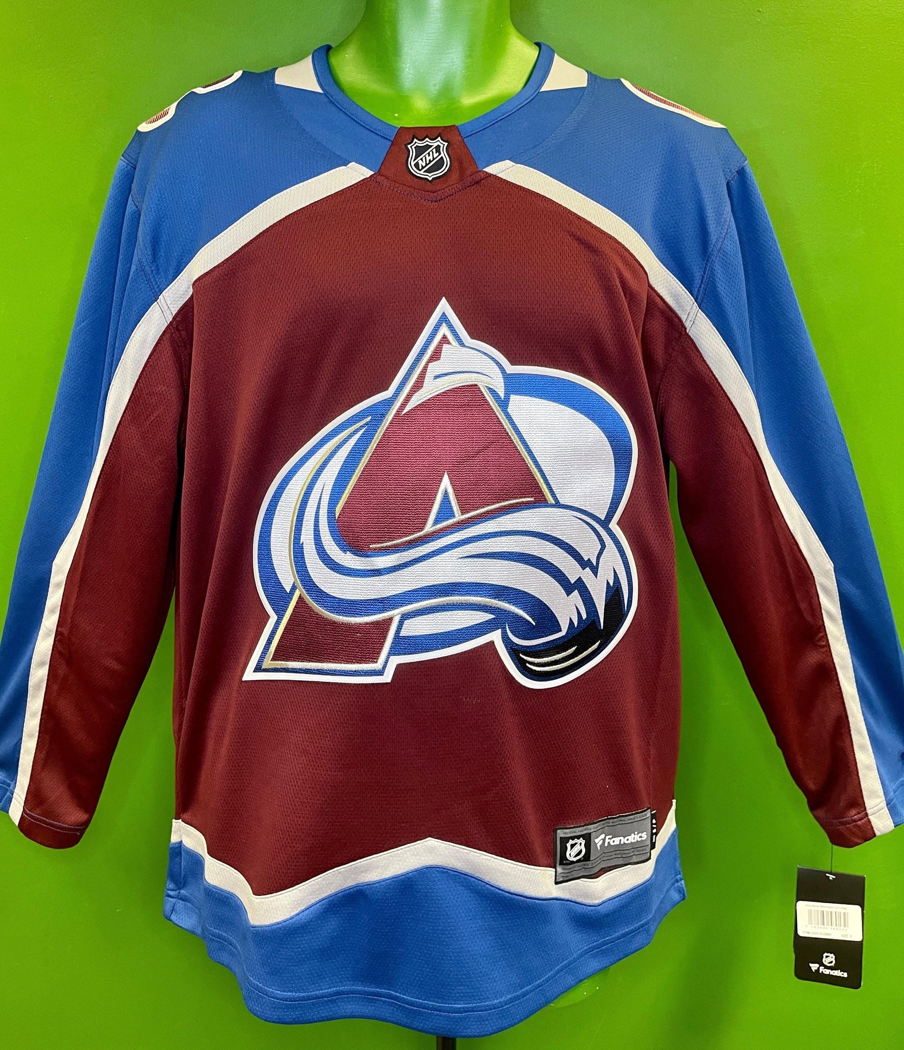 NHL Colorado Avalanche Fanatics Breakaway Jersey Stitched Men's Small NWT