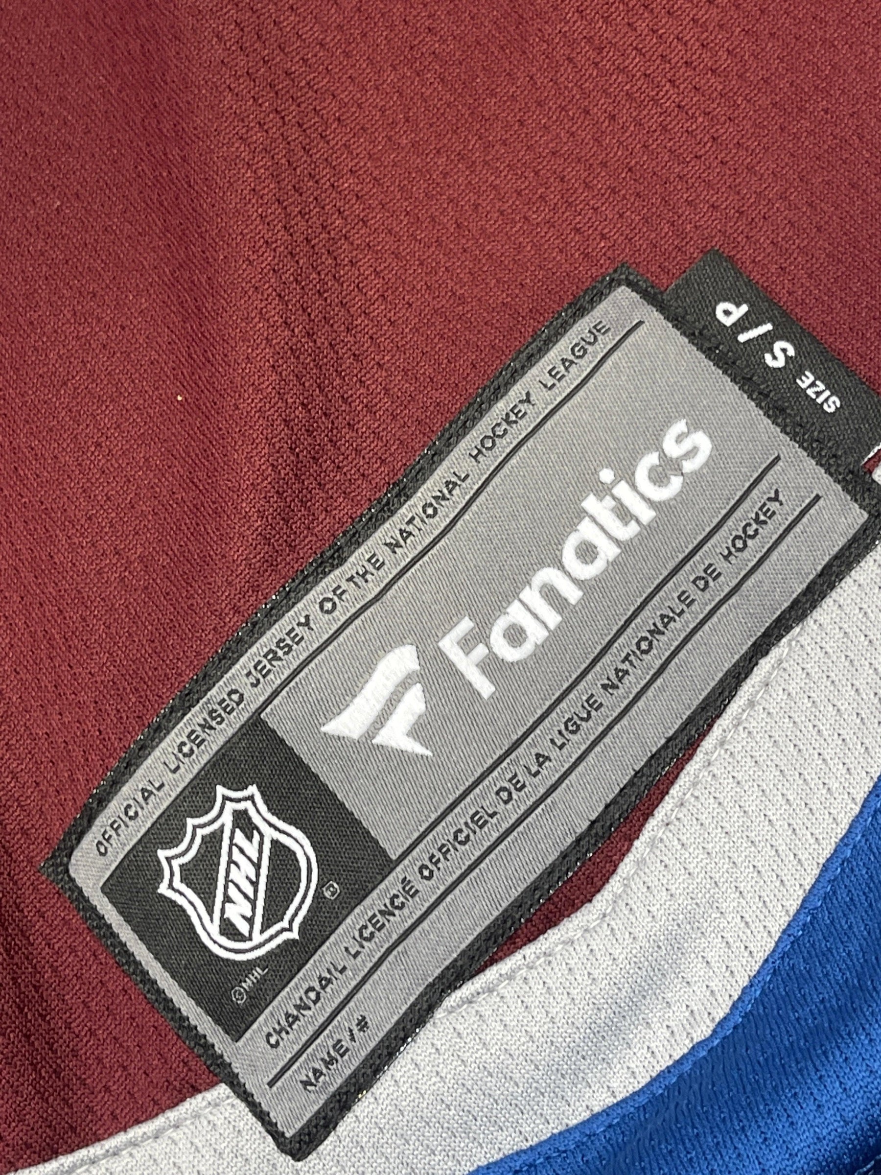 NHL Colorado Avalanche Fanatics Breakaway Jersey Stitched Men's Small NWT