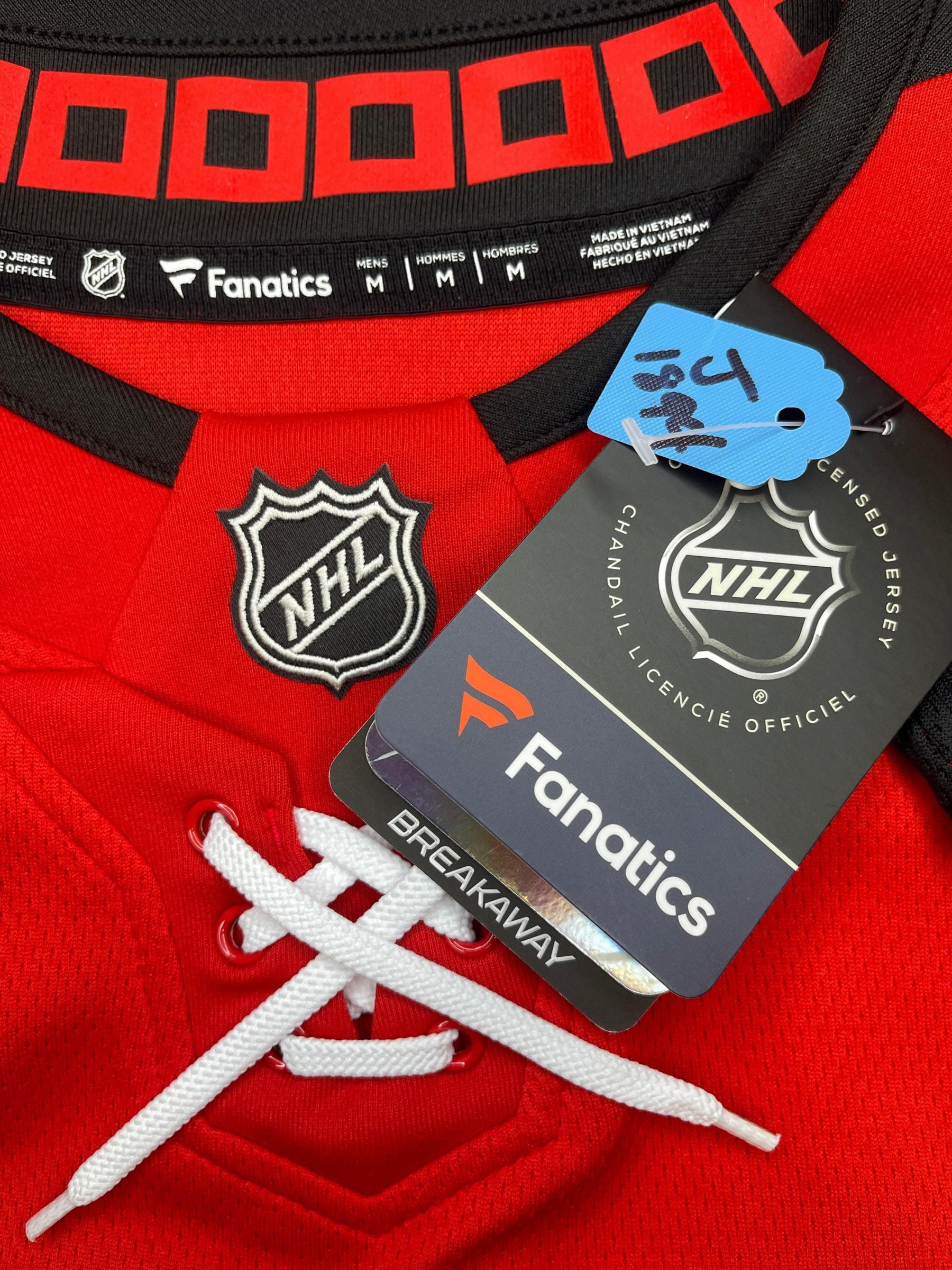 NHL Carolina Hurricanes Fanatics Breakaway Jersey Stitched Men's Medium NWT