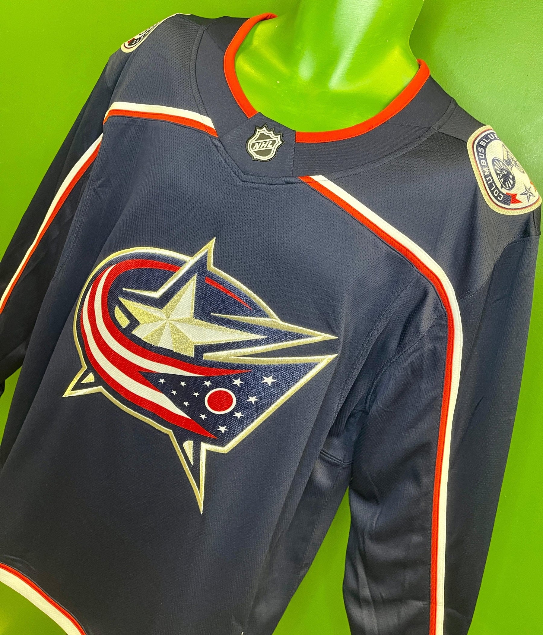 NHL Columbus Blue Jackets Fanatics Breakaway Jersey Stitched Men's Large NWT