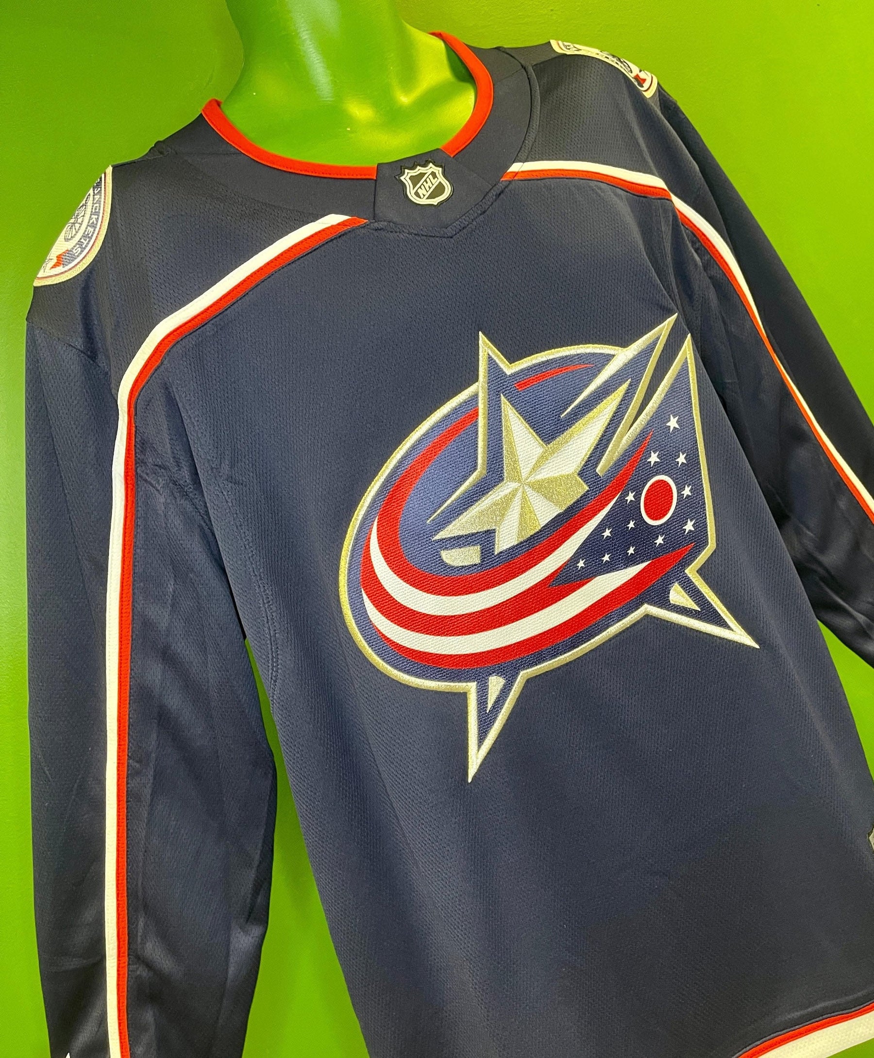 NHL Columbus Blue Jackets Fanatics Breakaway Jersey Stitched Men's Large NWT