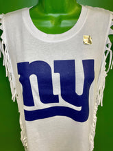 NFL New York Giants Junk Food Fringe Sleeveless T-Shirt Women's Medium NWT