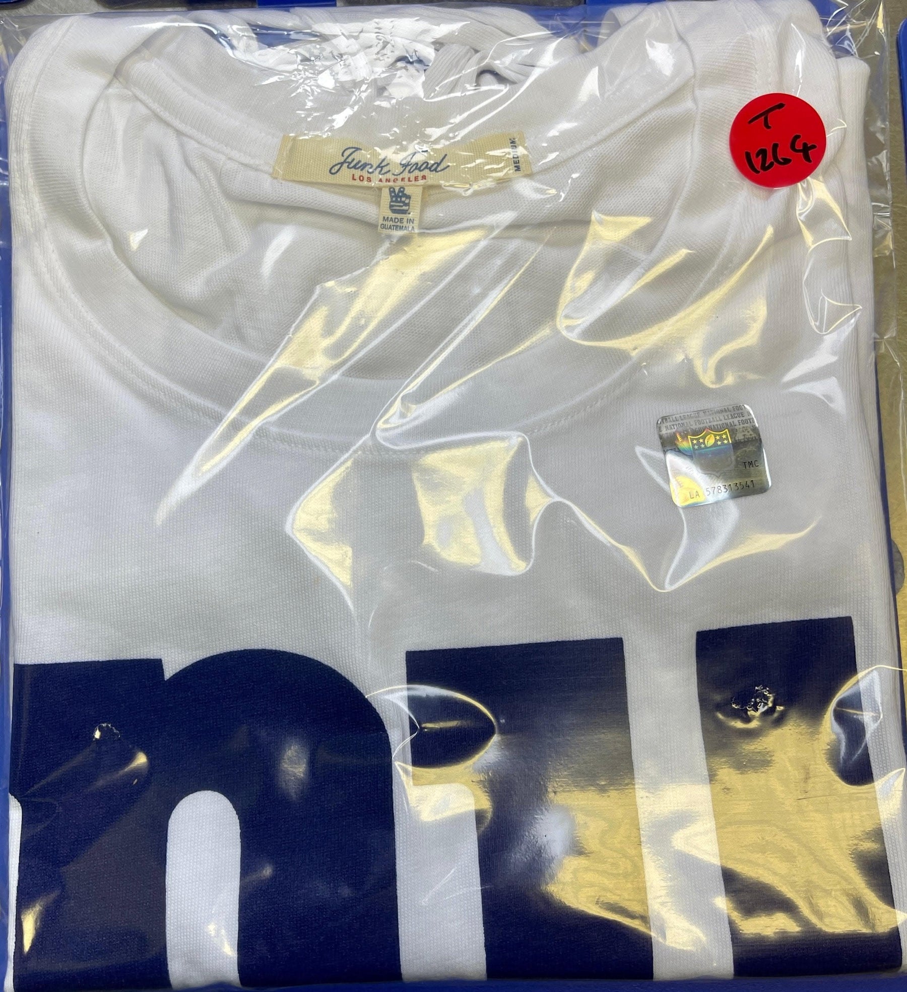NFL New York Giants Junk Food Fringe Sleeveless T-Shirt Women's Medium NWT