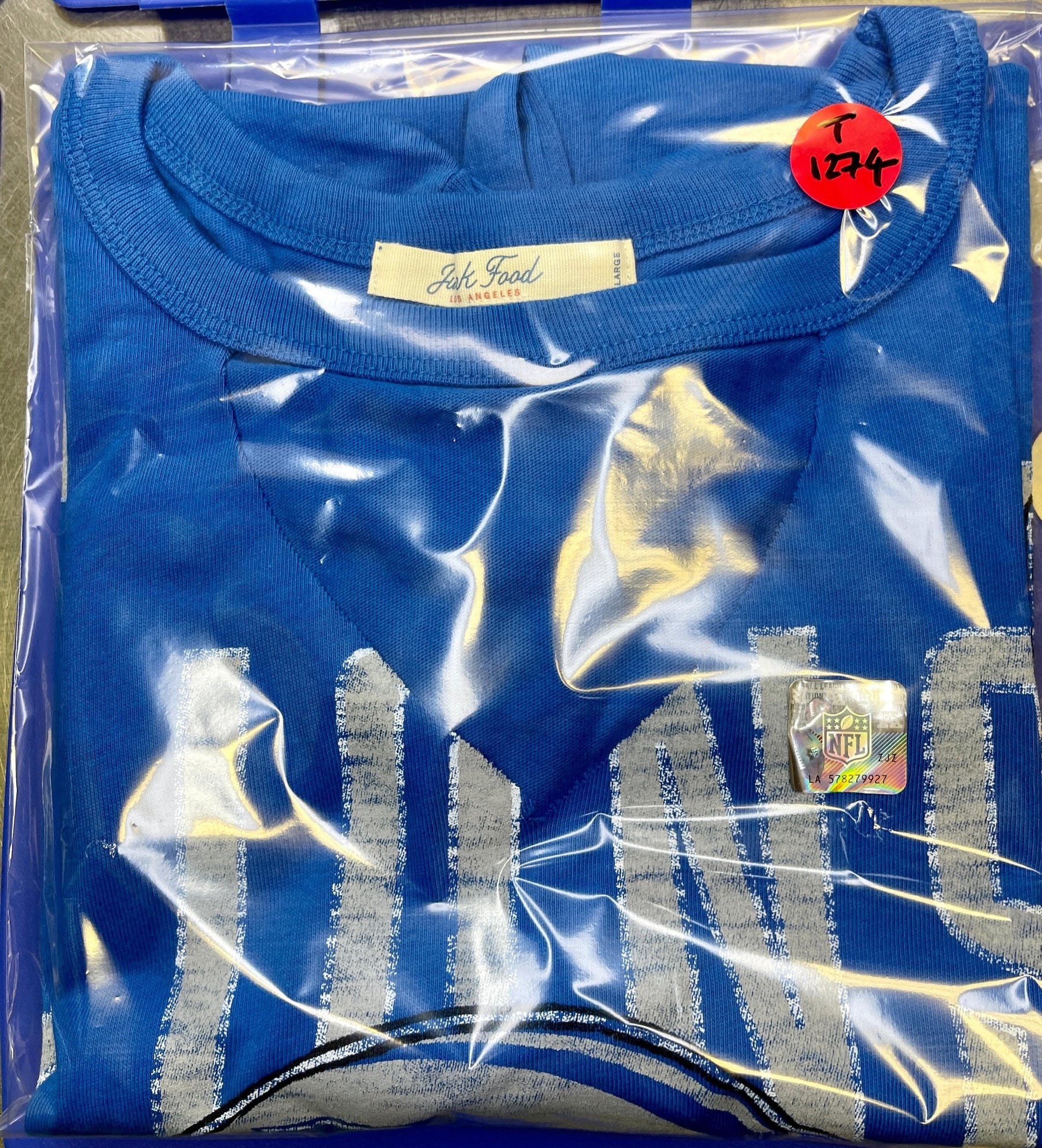 NFL Detroit Lions Junk Food Cut Out Fashion V-Neck T-Shirt Women's Large NWT