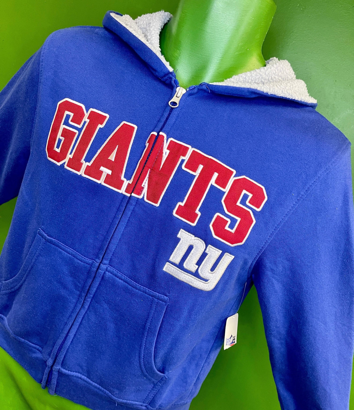 NFL New York Giants Full Zip Stitched Hooded Jacket Youth Medium 8-10 NWT