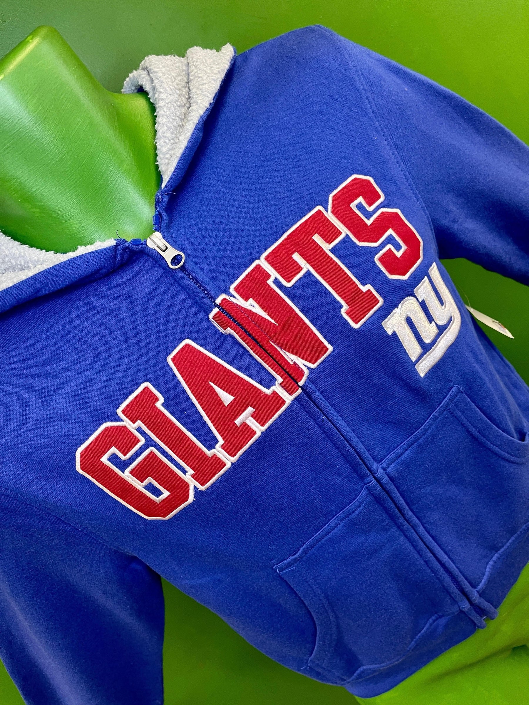 NFL New York Giants Full Zip Stitched Hooded Jacket Youth Medium 8-10 NWT