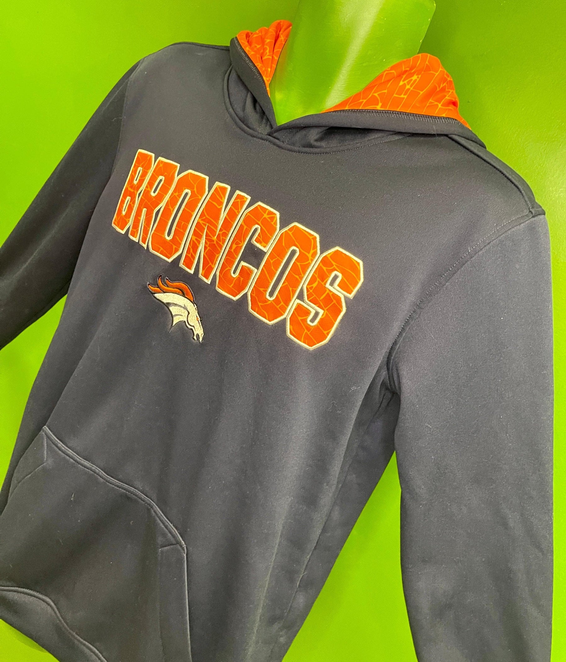 NFL Denver Broncos Pullover Sweatshirt Hoodie Stitched Youth X-Large 18