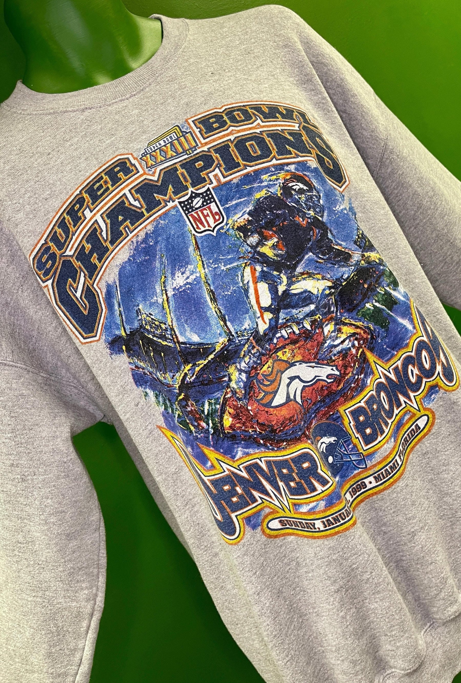 NFL Denver Broncos Starter Super Bowl XXXIII Champions Sweatshirt Vintage Men's X-Large