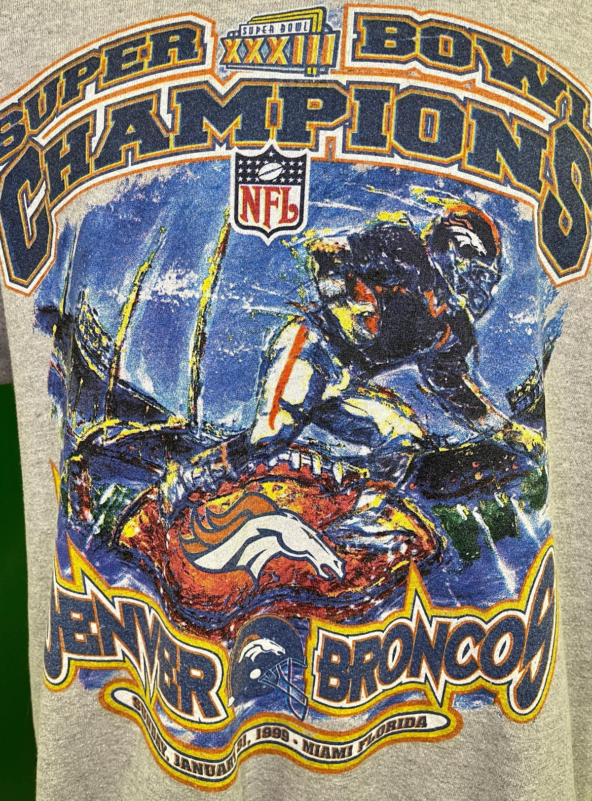 NFL Denver Broncos Starter Super Bowl XXXIII Champions Sweatshirt Vintage Men's X-Large