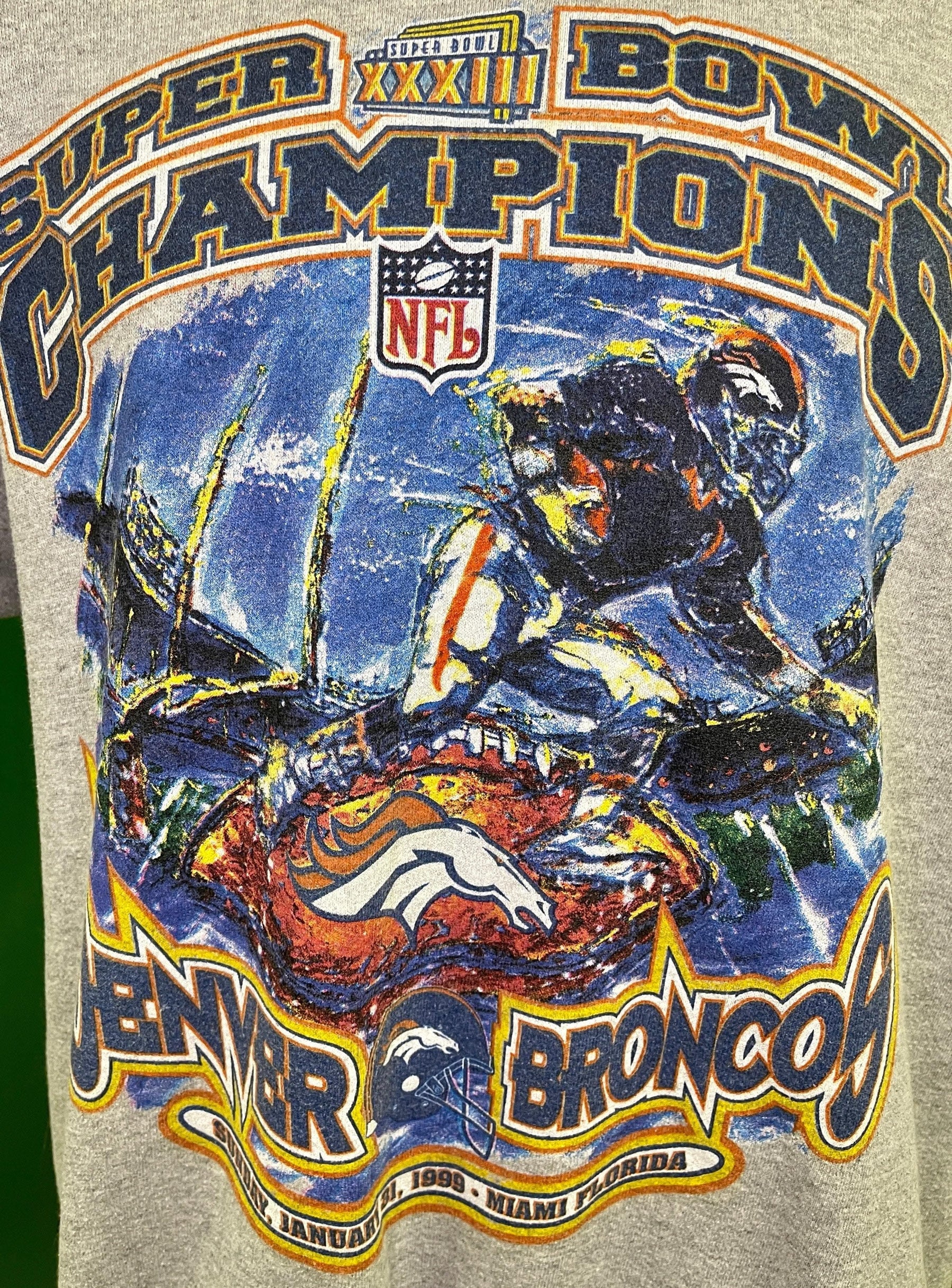 NFL Denver Broncos Starter Super Bowl XXXIII Champions Sweatshirt Vintage Men's X-Large
