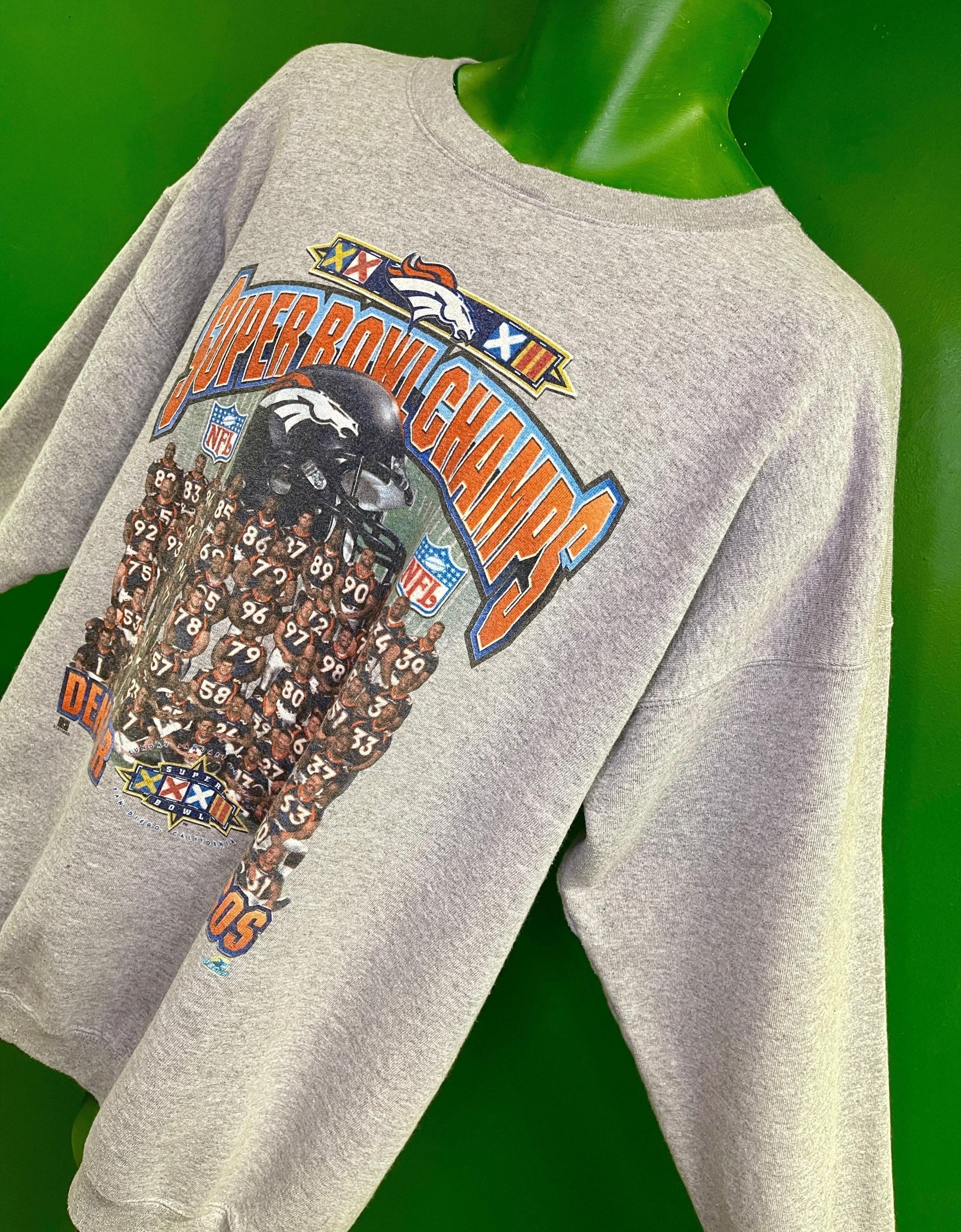 NFL Denver Broncos Starter Super Bowl XXXII Champions Sweatshirt Vintage Men's X-Large