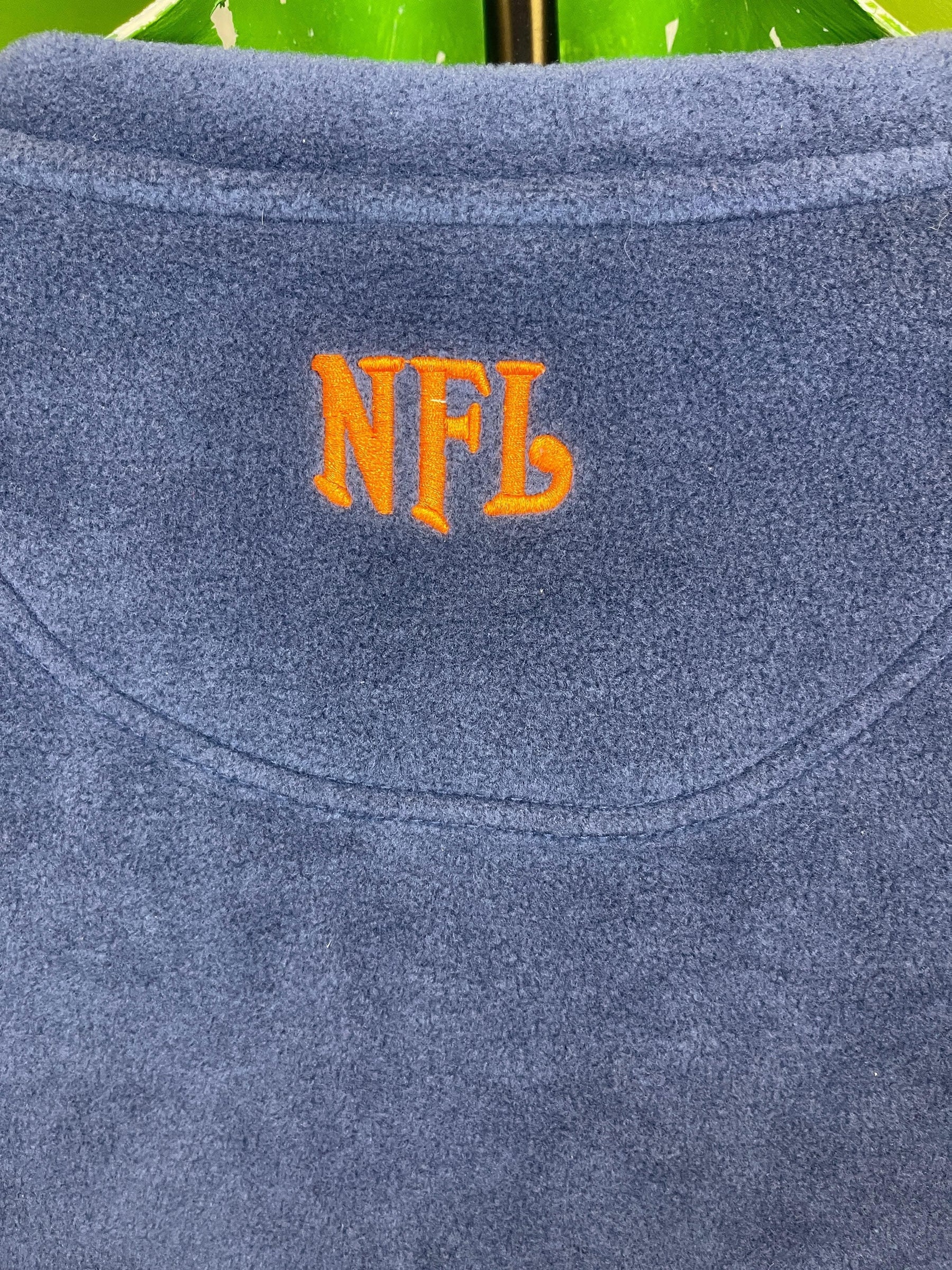 NFL Denver Broncos Fleece Pullover Sweatshirt Stitched Men's Large