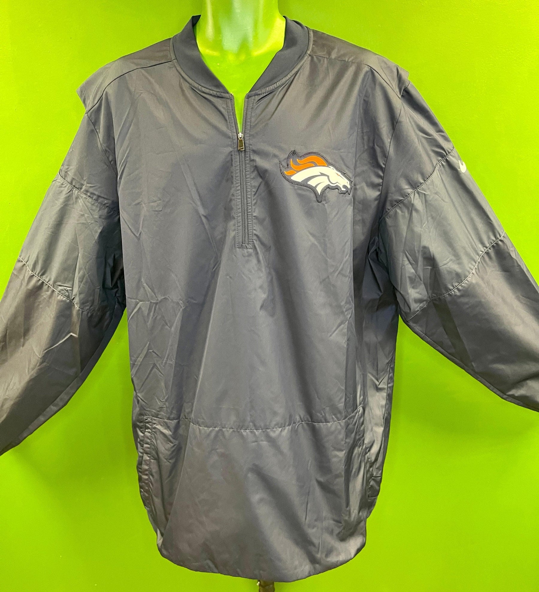 NFL Denver Broncos Storm Fit Light Windbreaker Jacket Pullover Men's 3X-Large