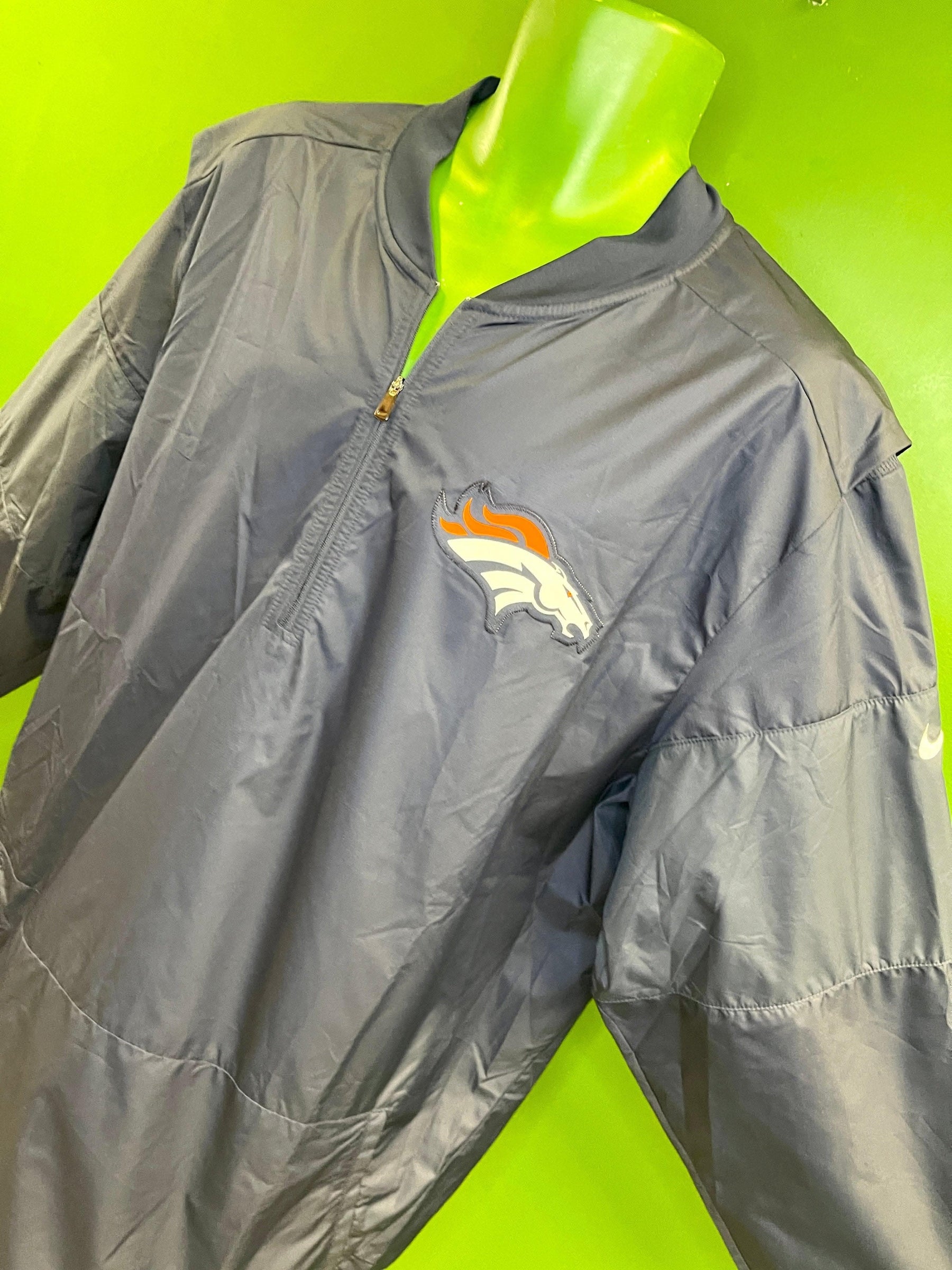NFL Denver Broncos Storm Fit Light Windbreaker Jacket Pullover Men's 3X-Large