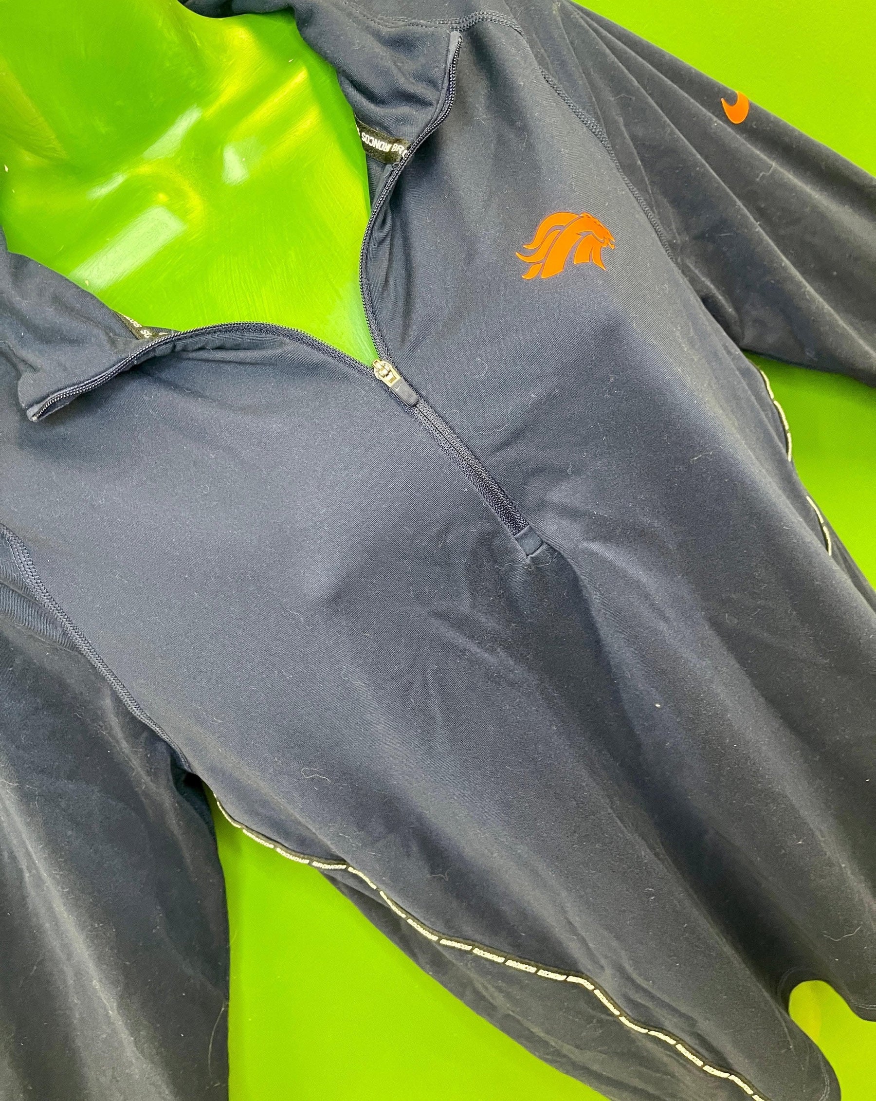 NFL Denver Broncos 1/4 Zip Pullover L/S Top Women's Large
